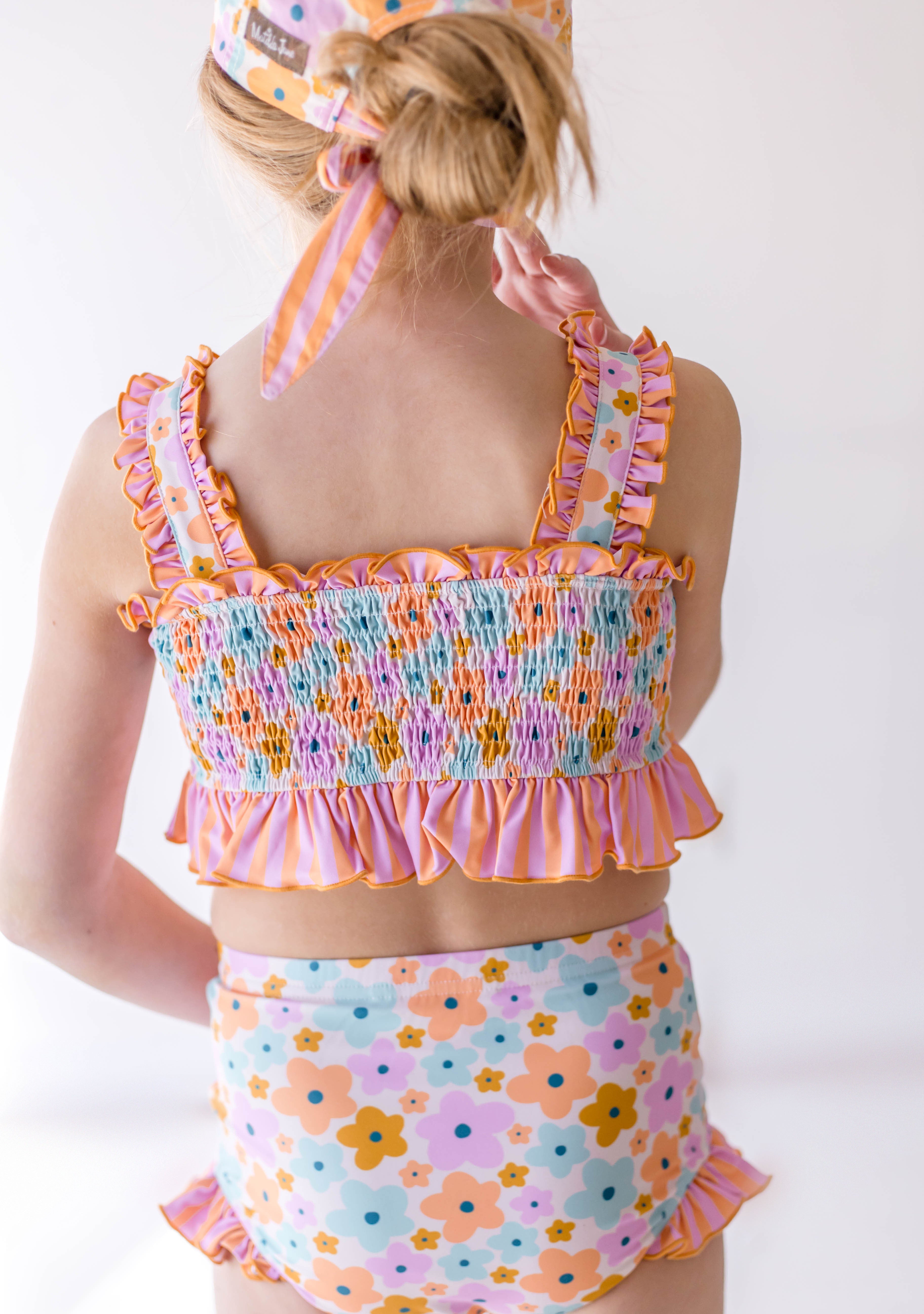 Smocked Swimsuit | Tropical Tango