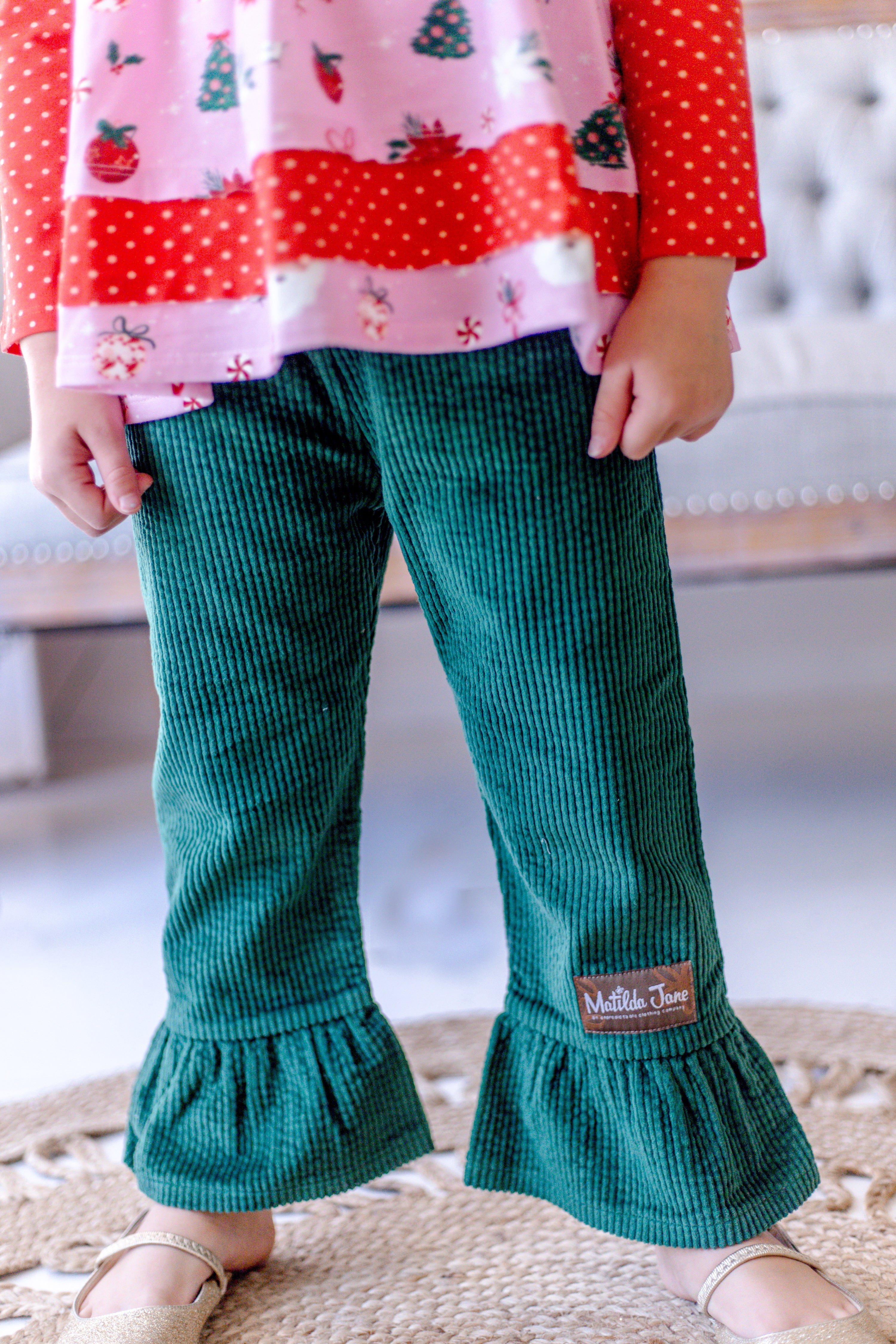 Emerald Eve Corduroy Big Ruffles