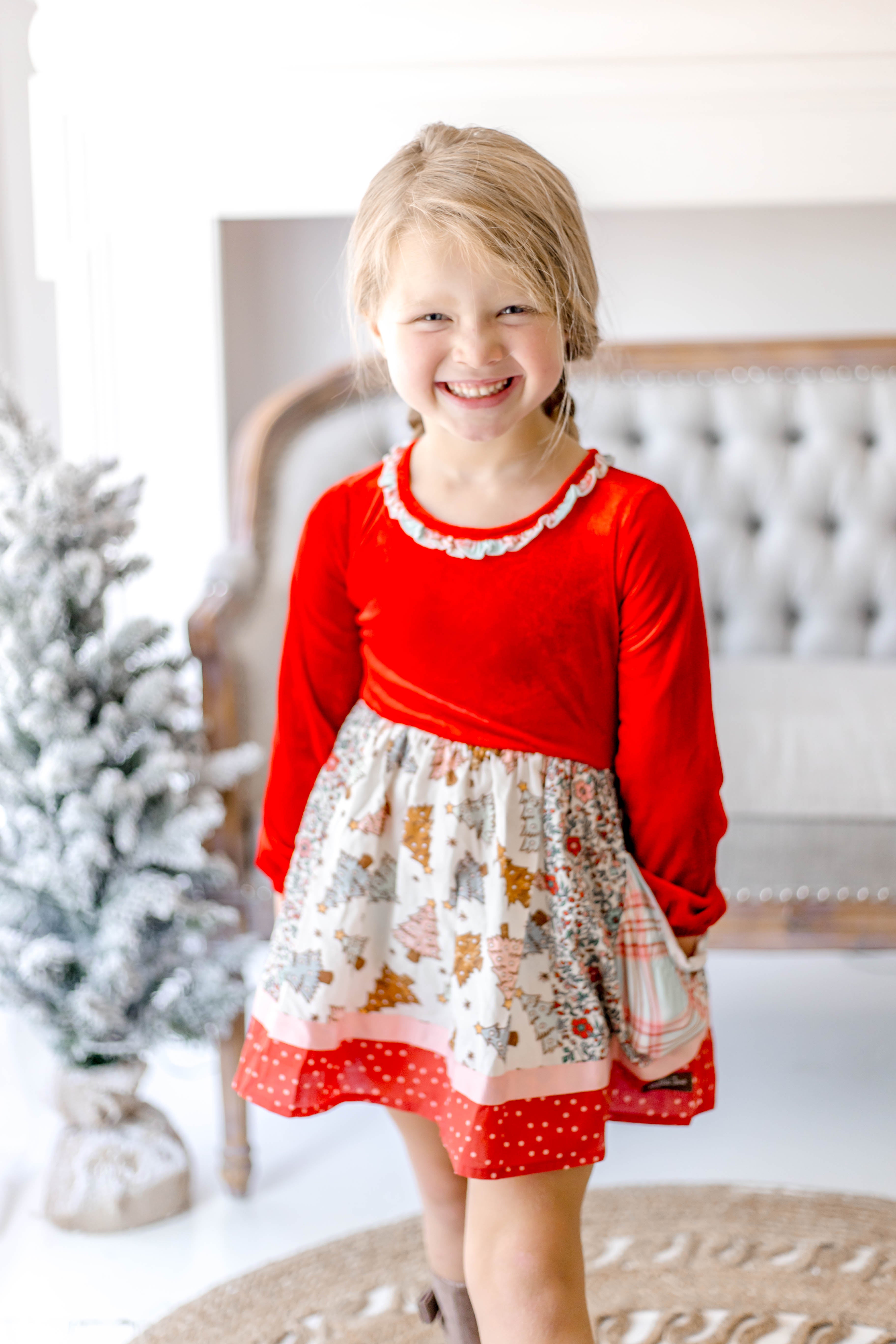 Snow Much Fun Velvet Dress