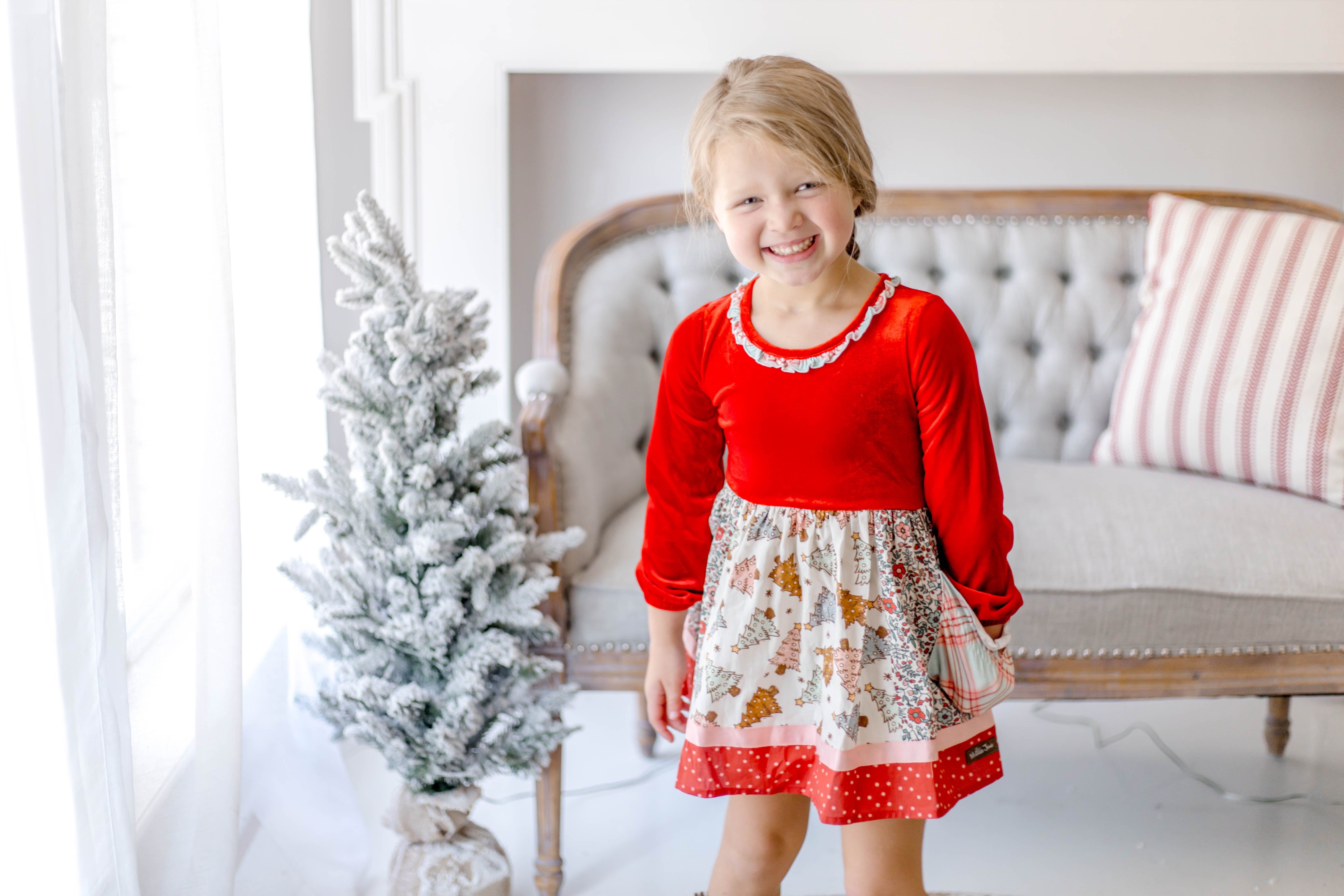 Snow Much Fun Velvet Dress