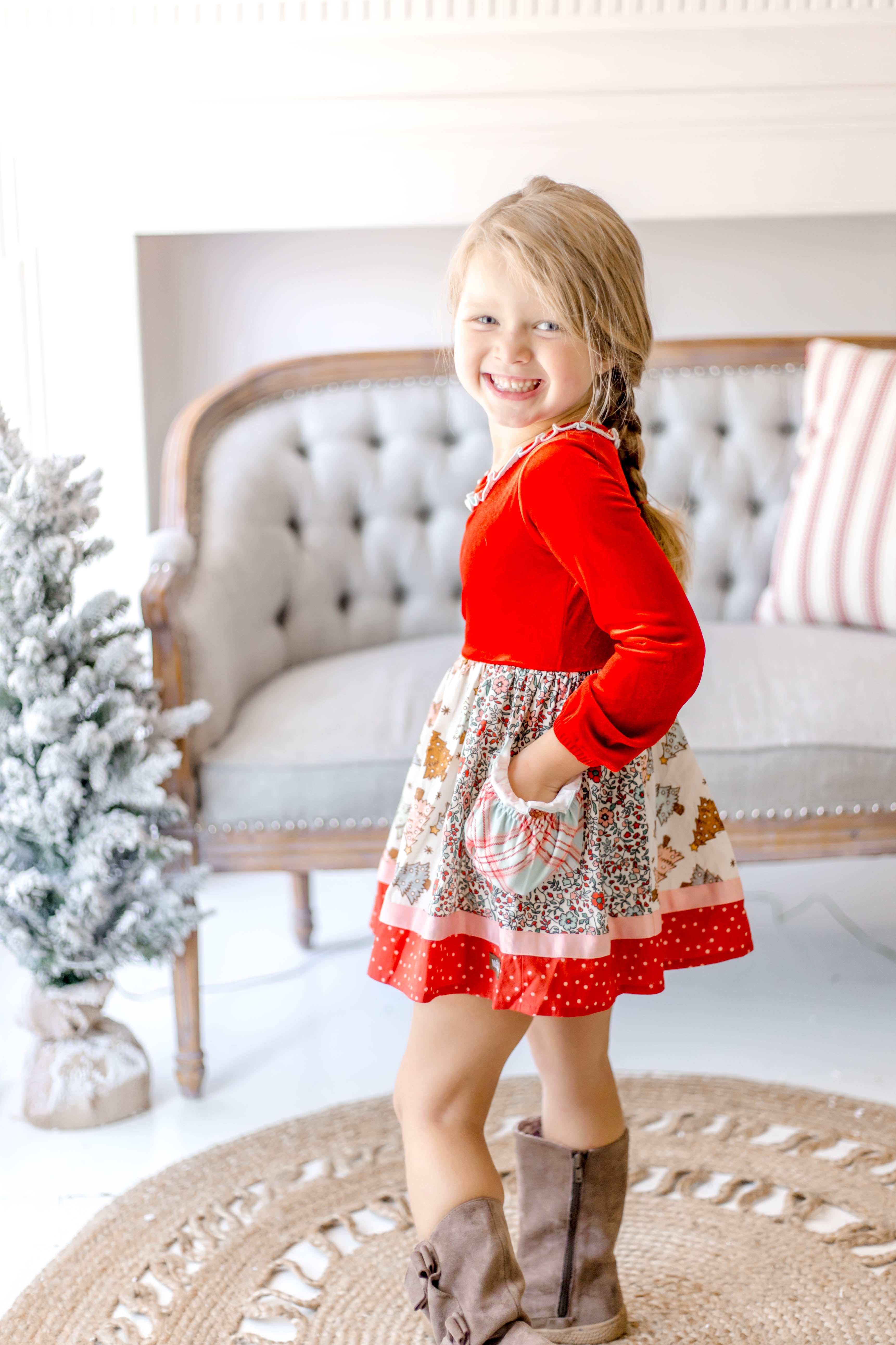 Snow Much Fun Velvet Dress