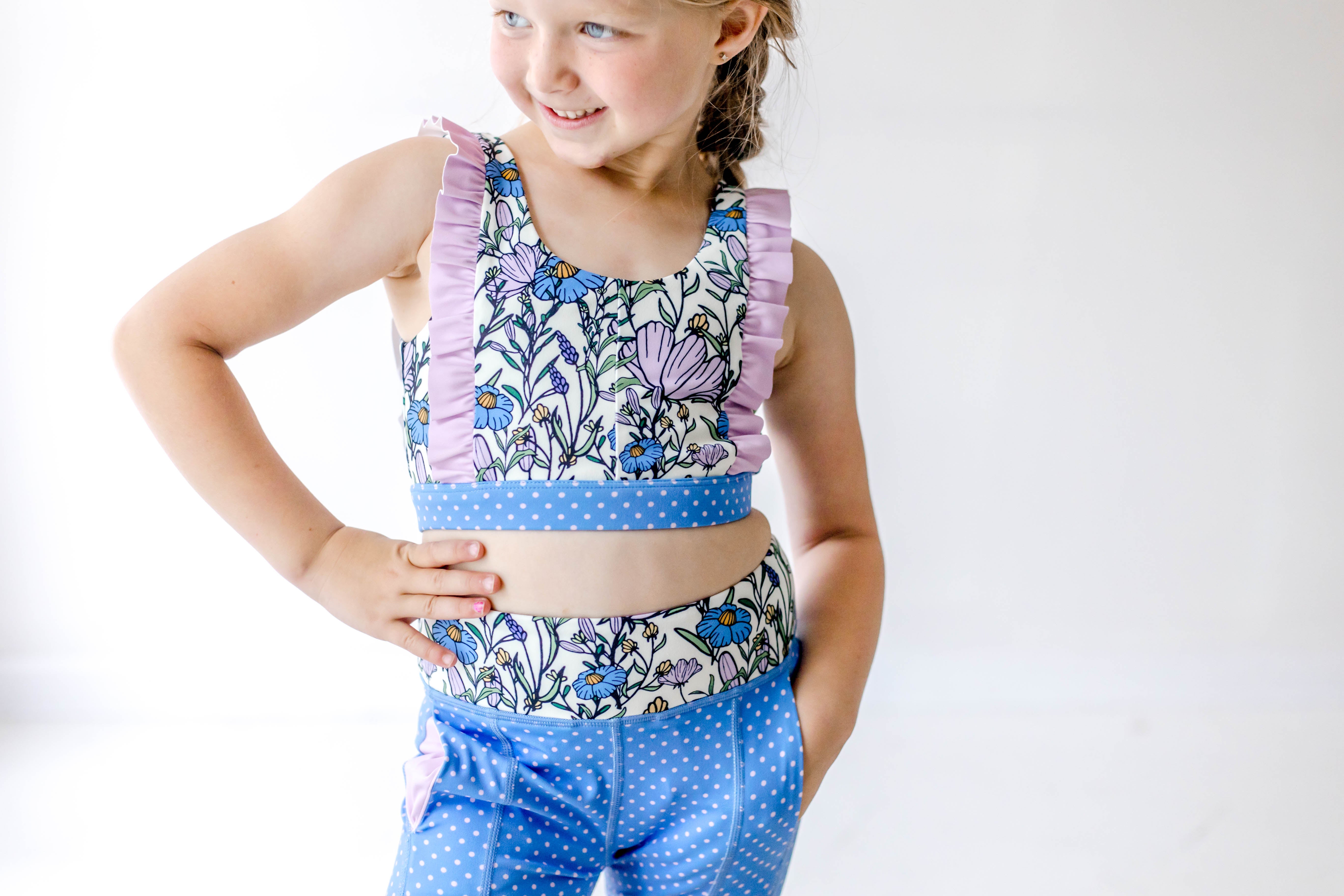 Blueberry Dot Active Leggings (Runs Small)