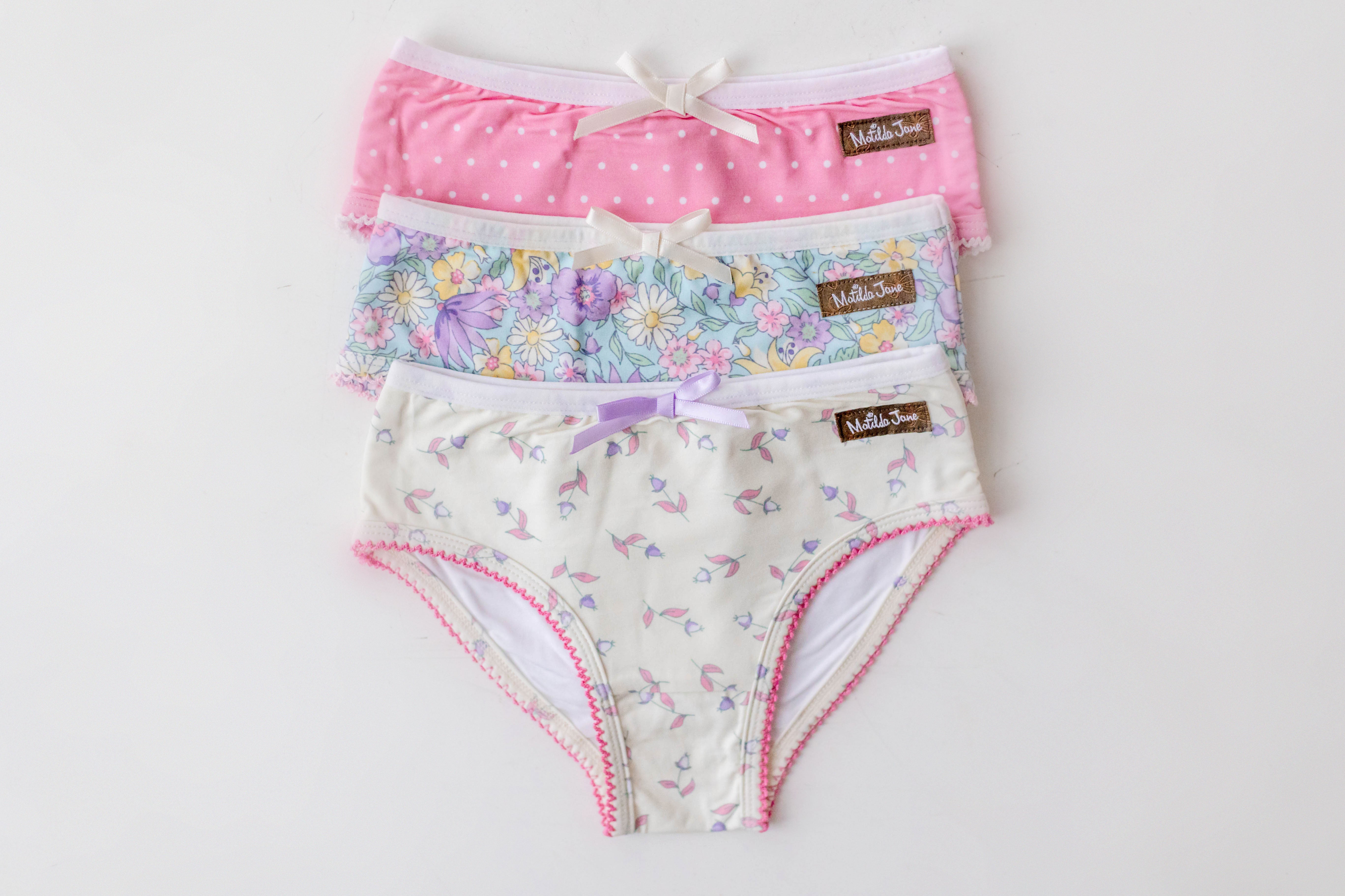 Girls Bikini Brief Underwear | Spring Fling (Set of 3)