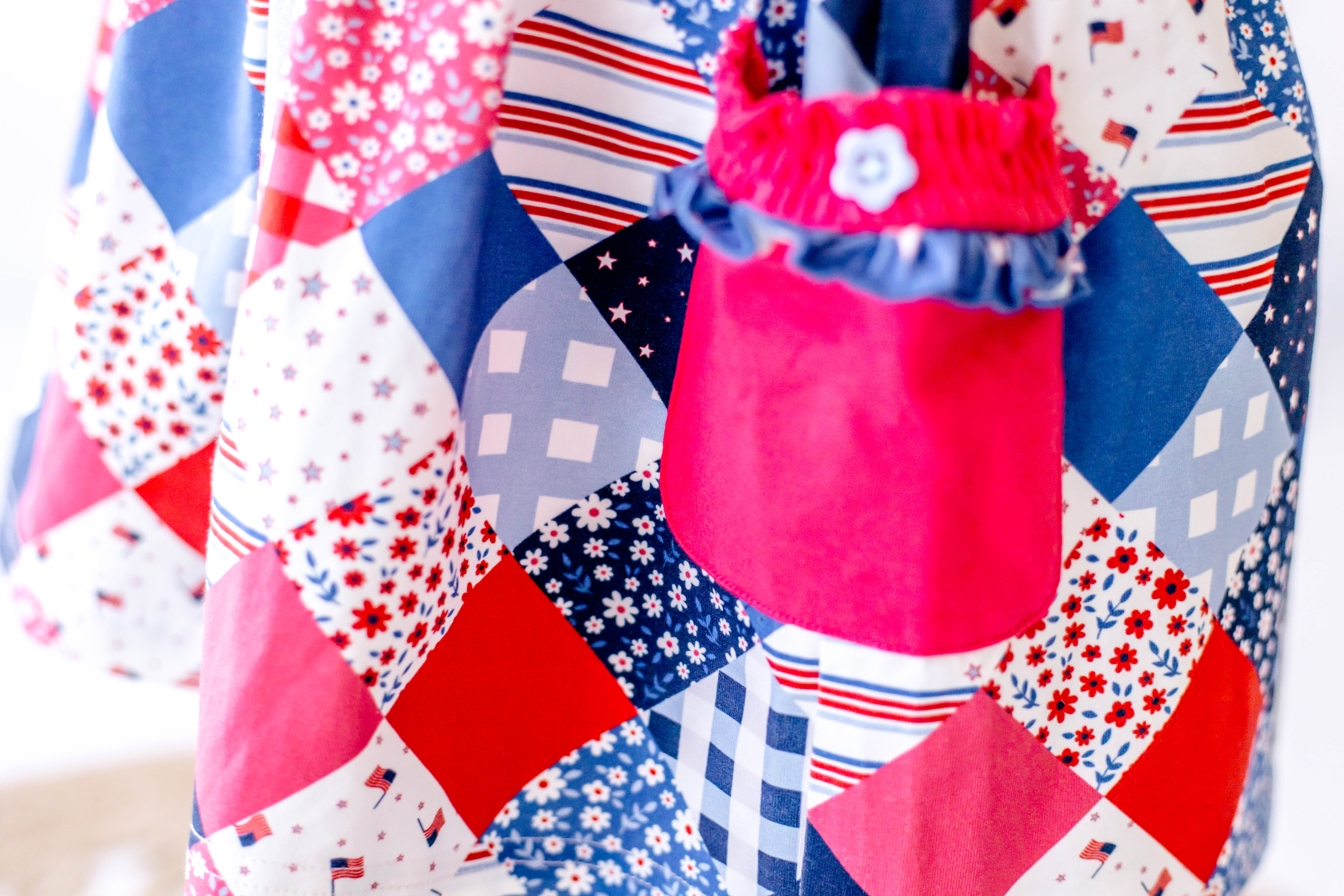 Stars And Stripes Stitched Lap Dress