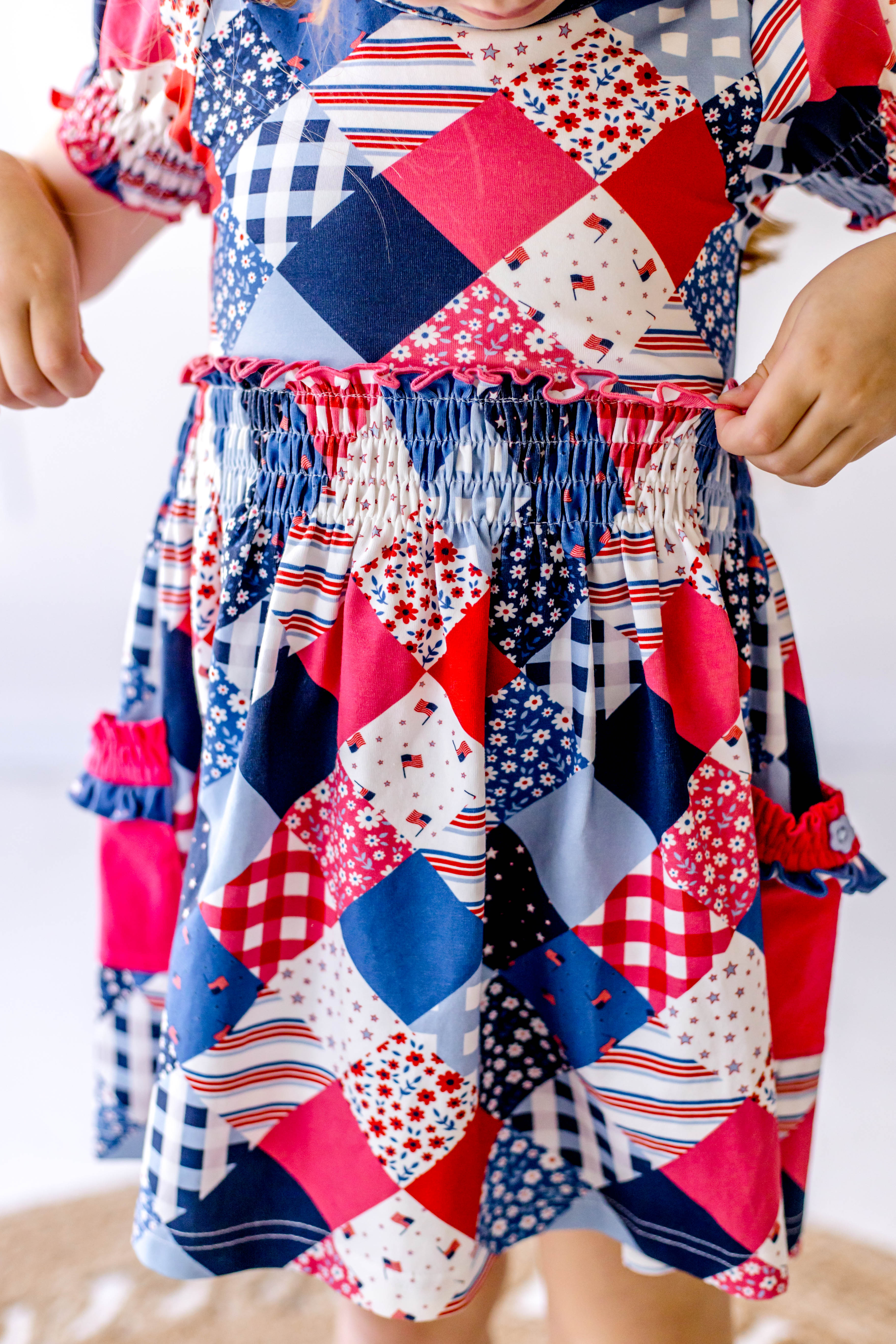Stars And Stripes Stitched Lap Dress