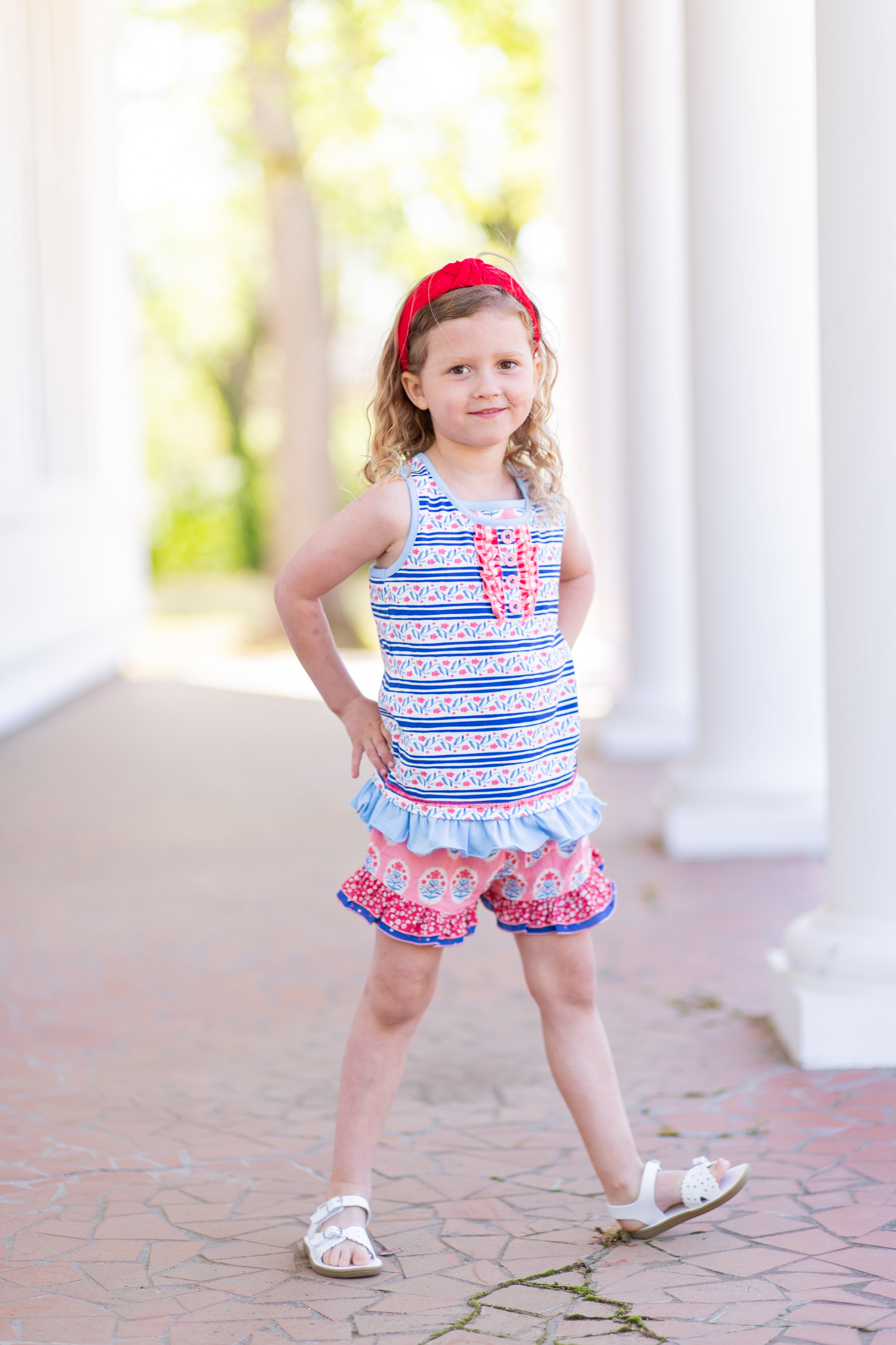 Once Upon A Flag Ruffle Shorts