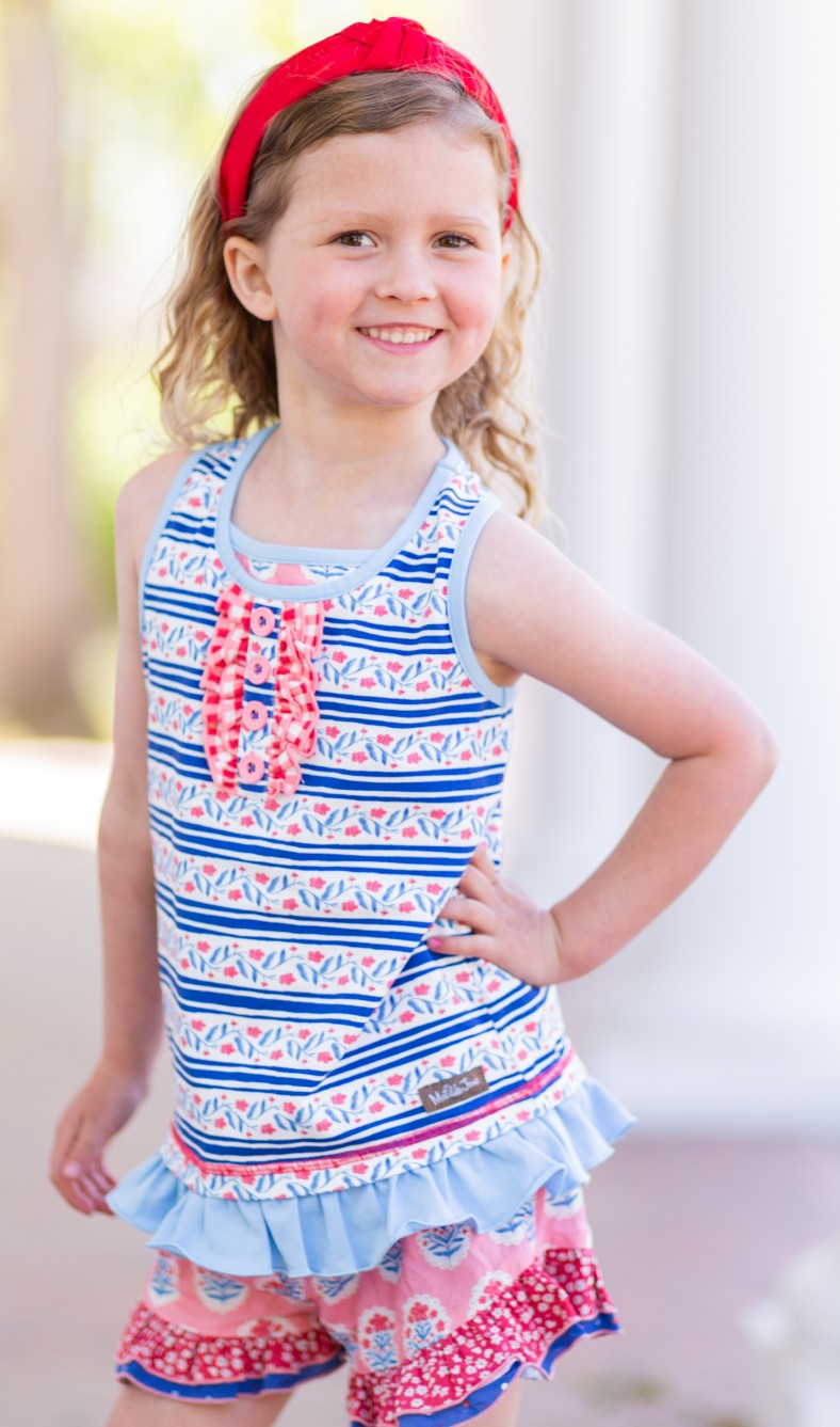 Once Upon A Flag Ruffle Shorts