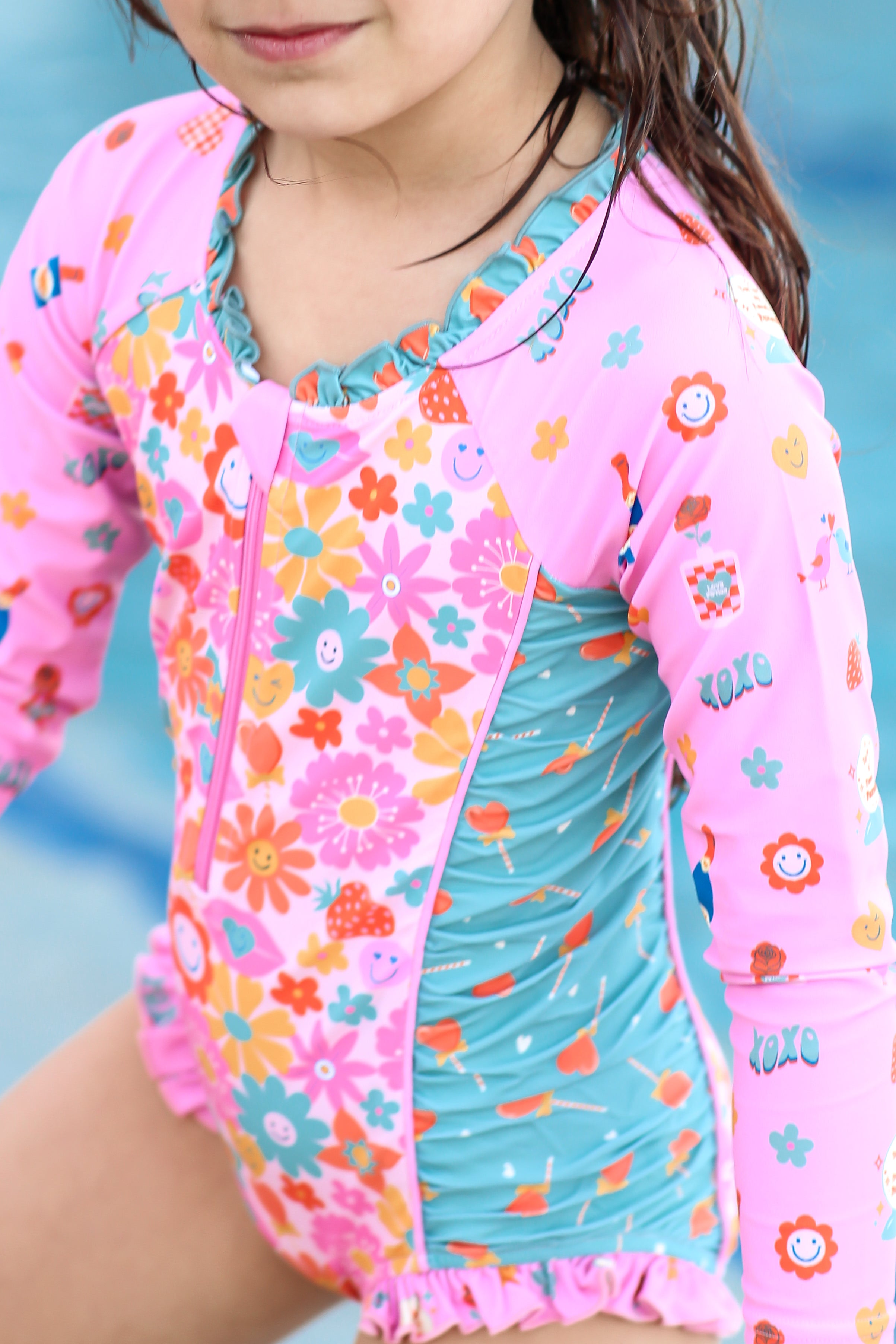 Rash Guard Swimsuit - Long Sleeve | Retro Tides