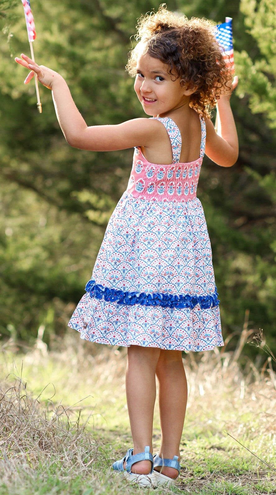 Once Upon A Flag Ruffle Dress (Pre-Order)