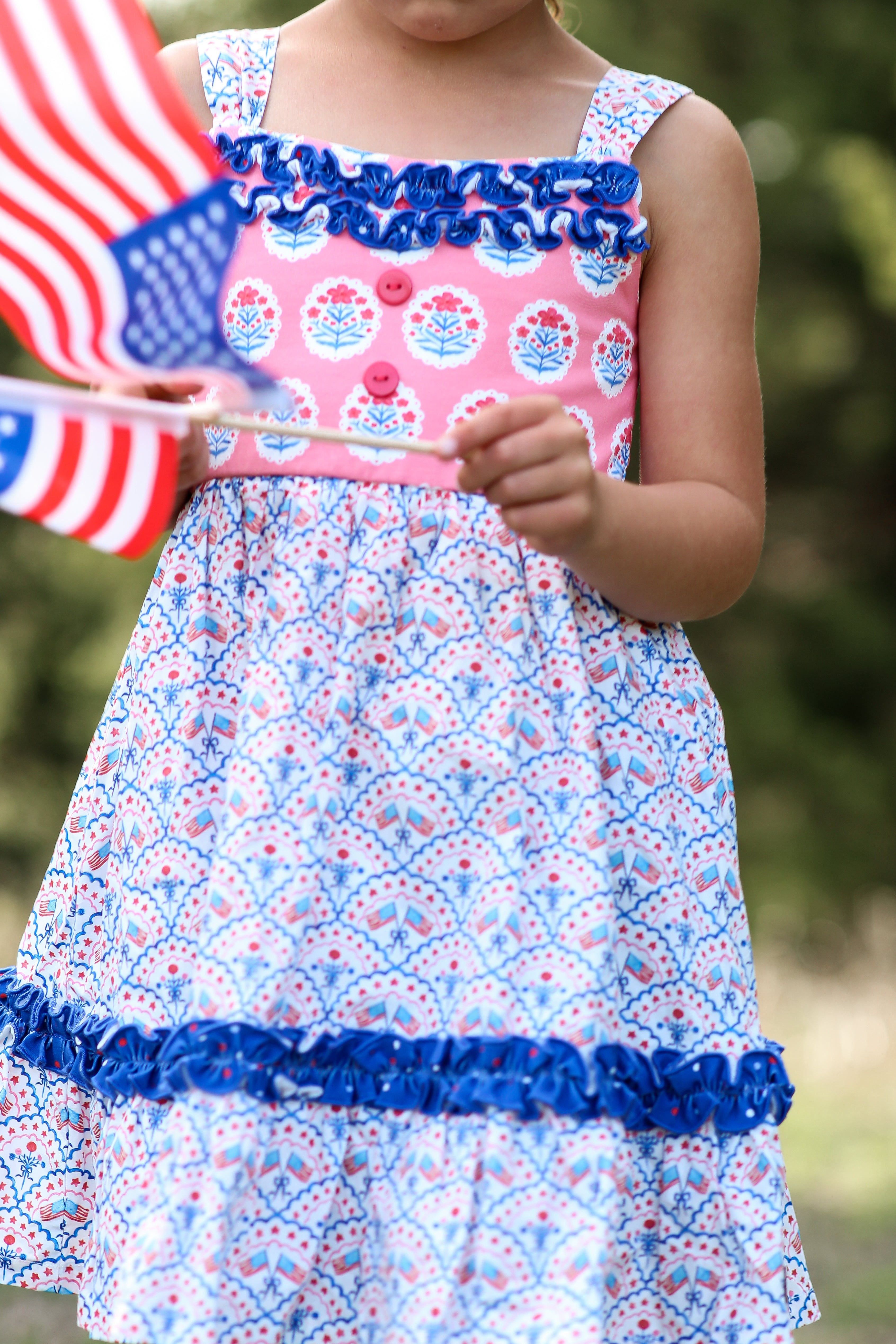 Once Upon A Flag Ruffle Dress (Pre-Order)