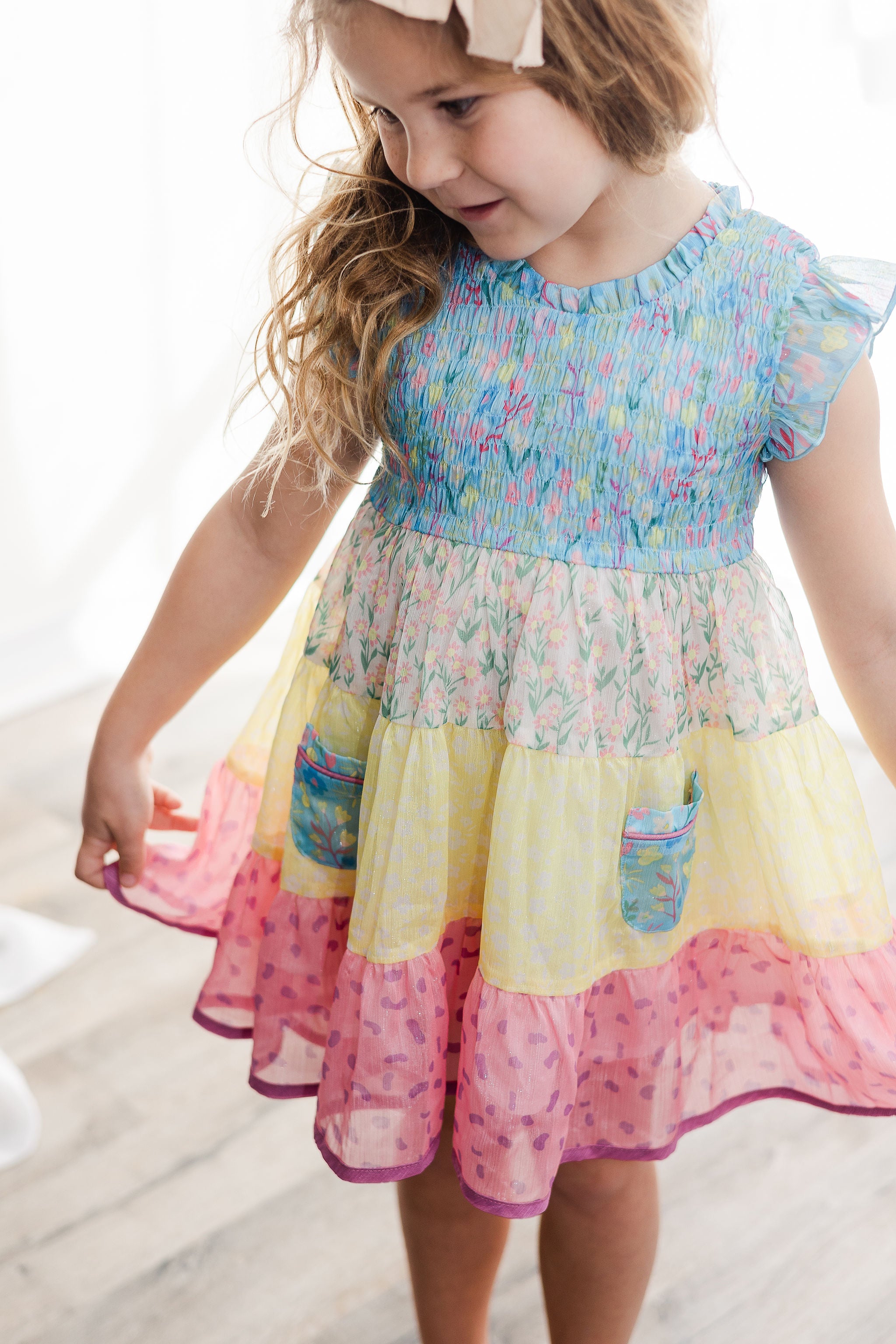 Joyful Jamboree Tiered Shimmer Dress