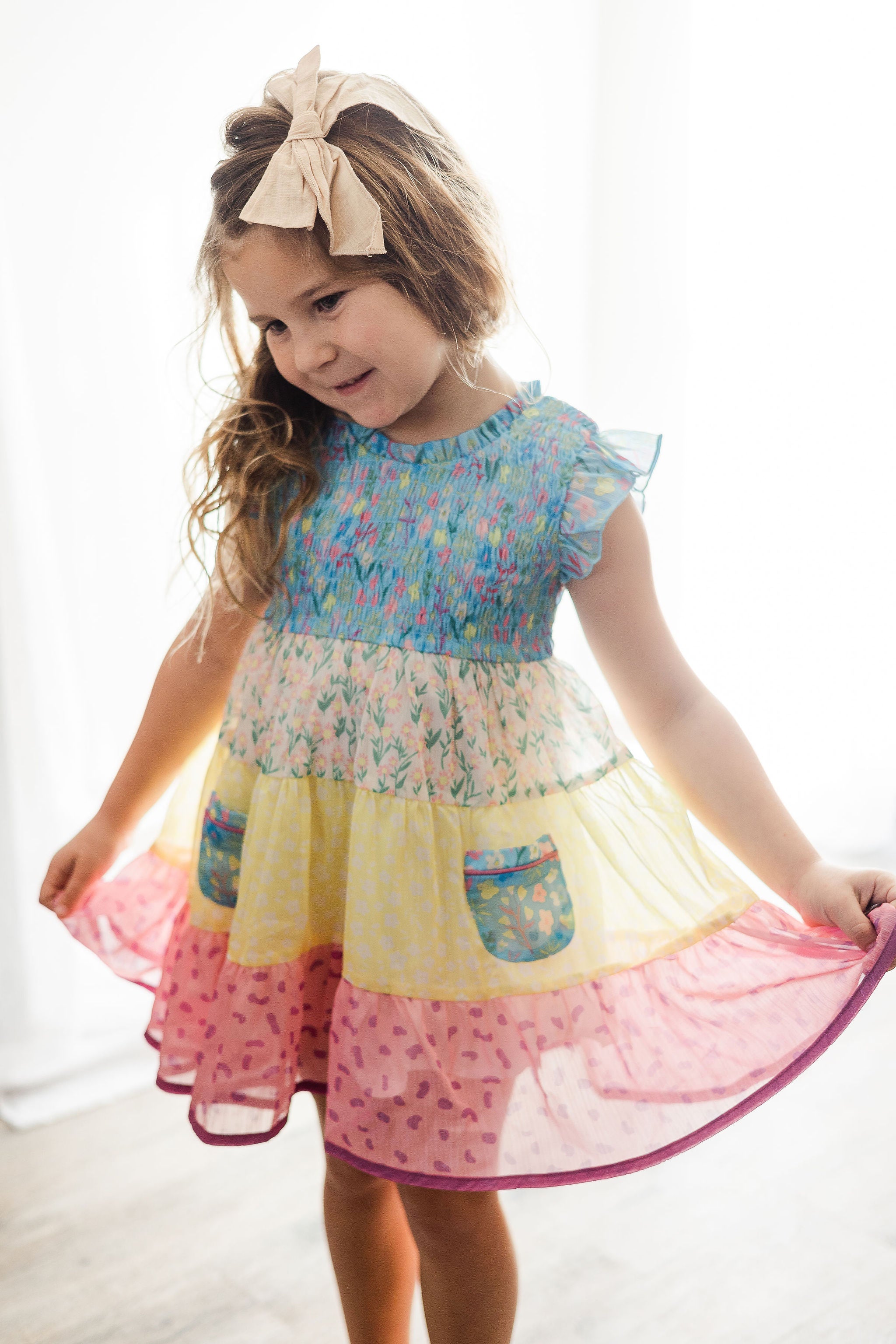 Joyful Jamboree Tiered Shimmer Dress