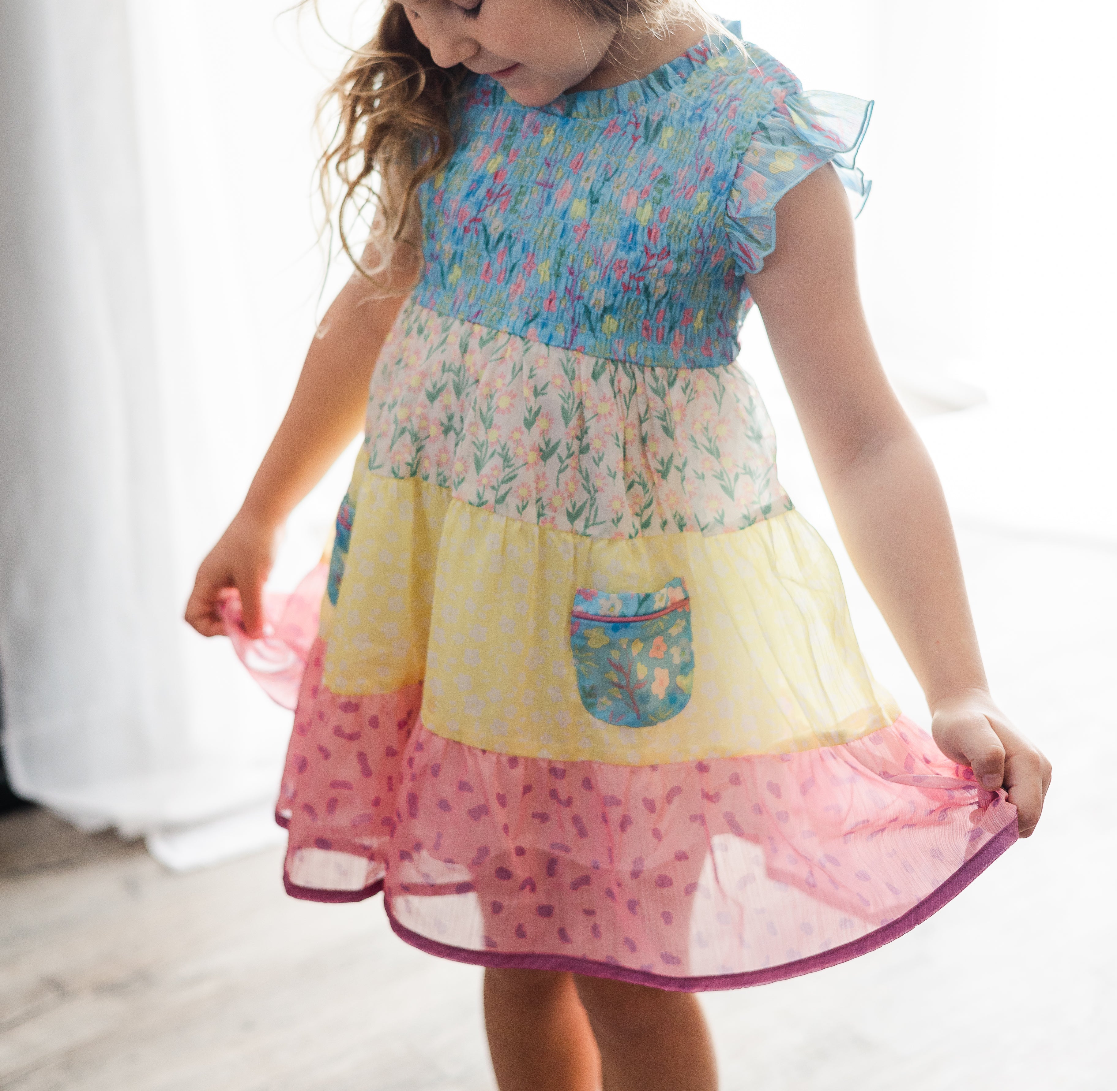 Joyful Jamboree Tiered Shimmer Dress