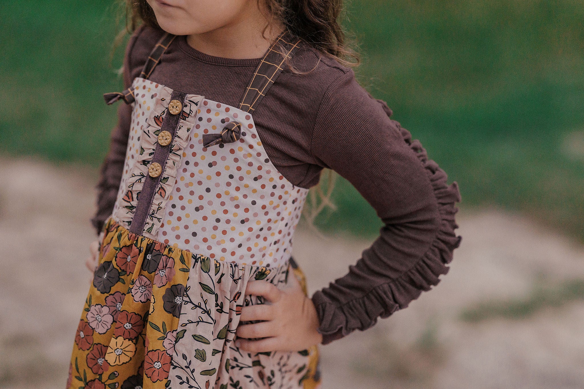 Mauvewood Ruffle Eyelet Ribbed Tee