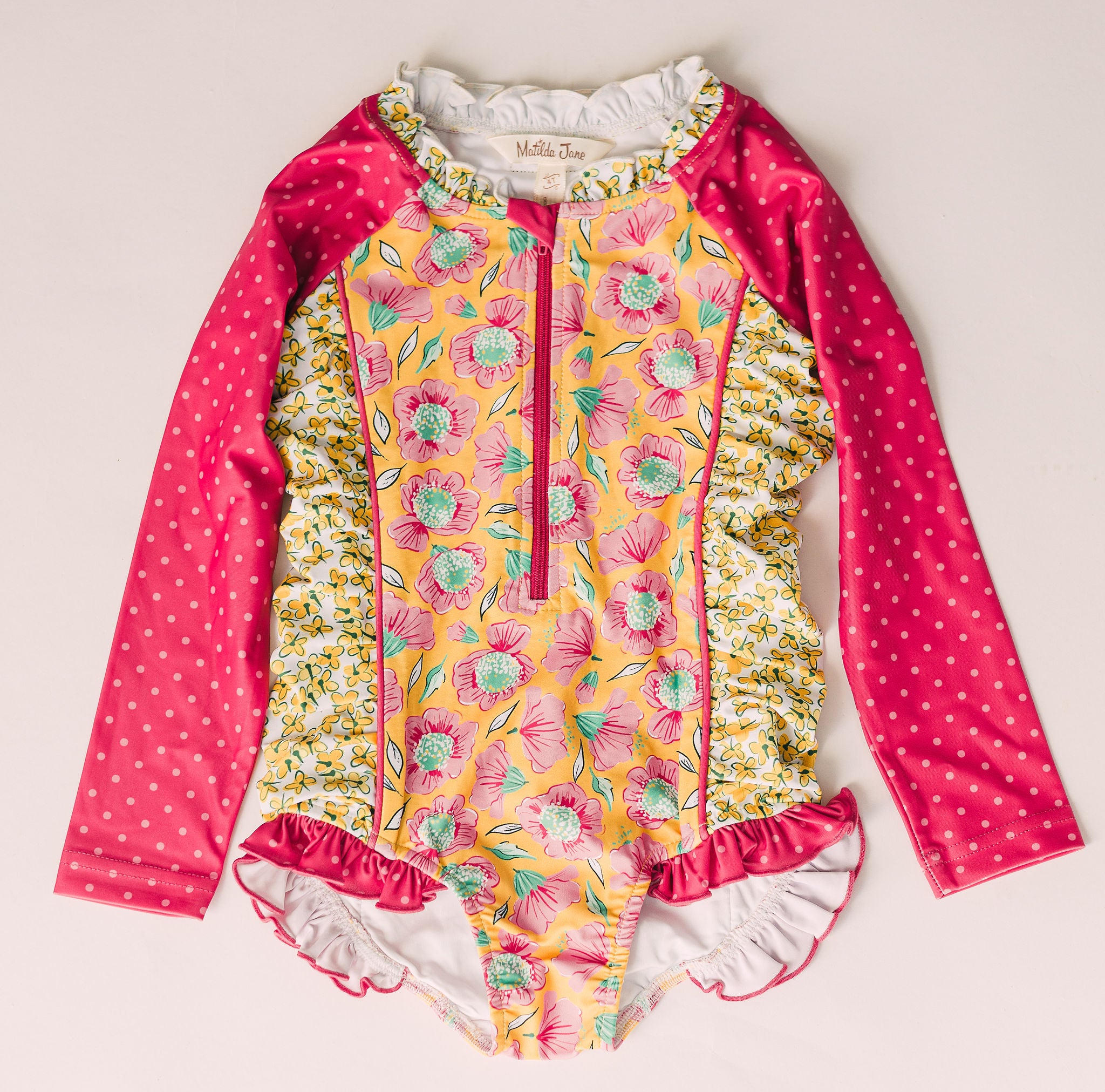 Rash Guard Swimsuit - Long Sleeve | Picnic Blossom