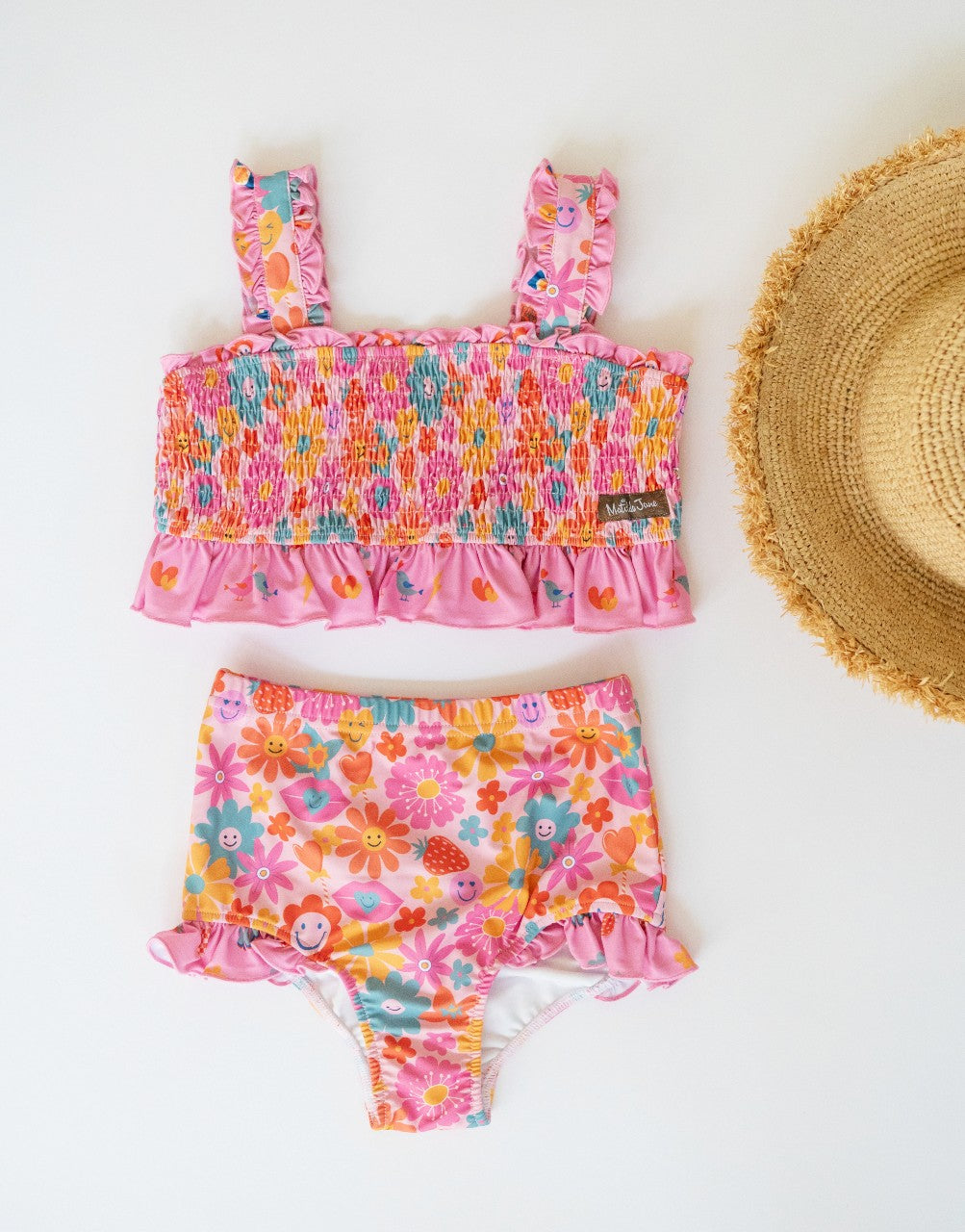 Smocked Swimsuit | Retro Tides