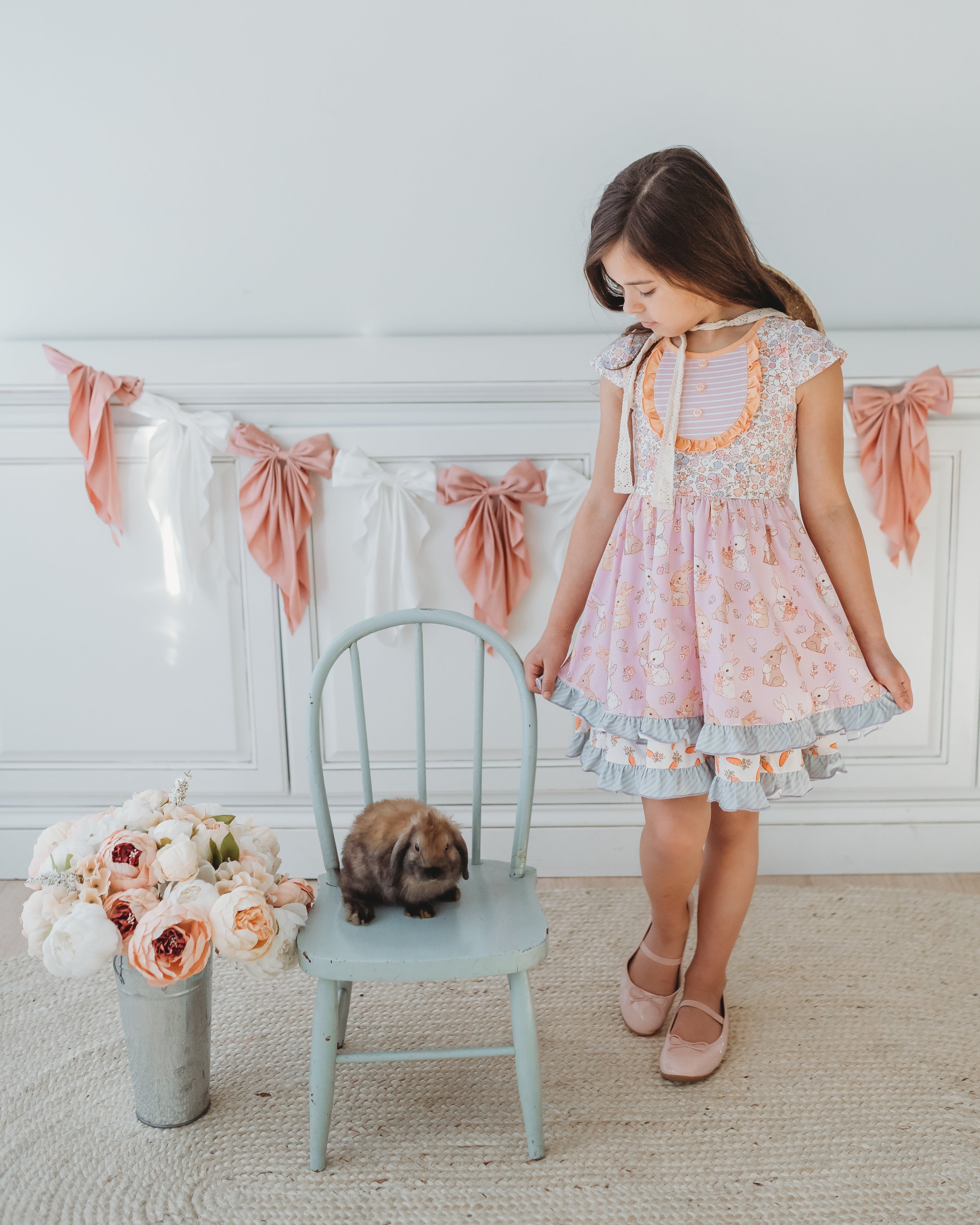 Bunny Patch Bib Dress
