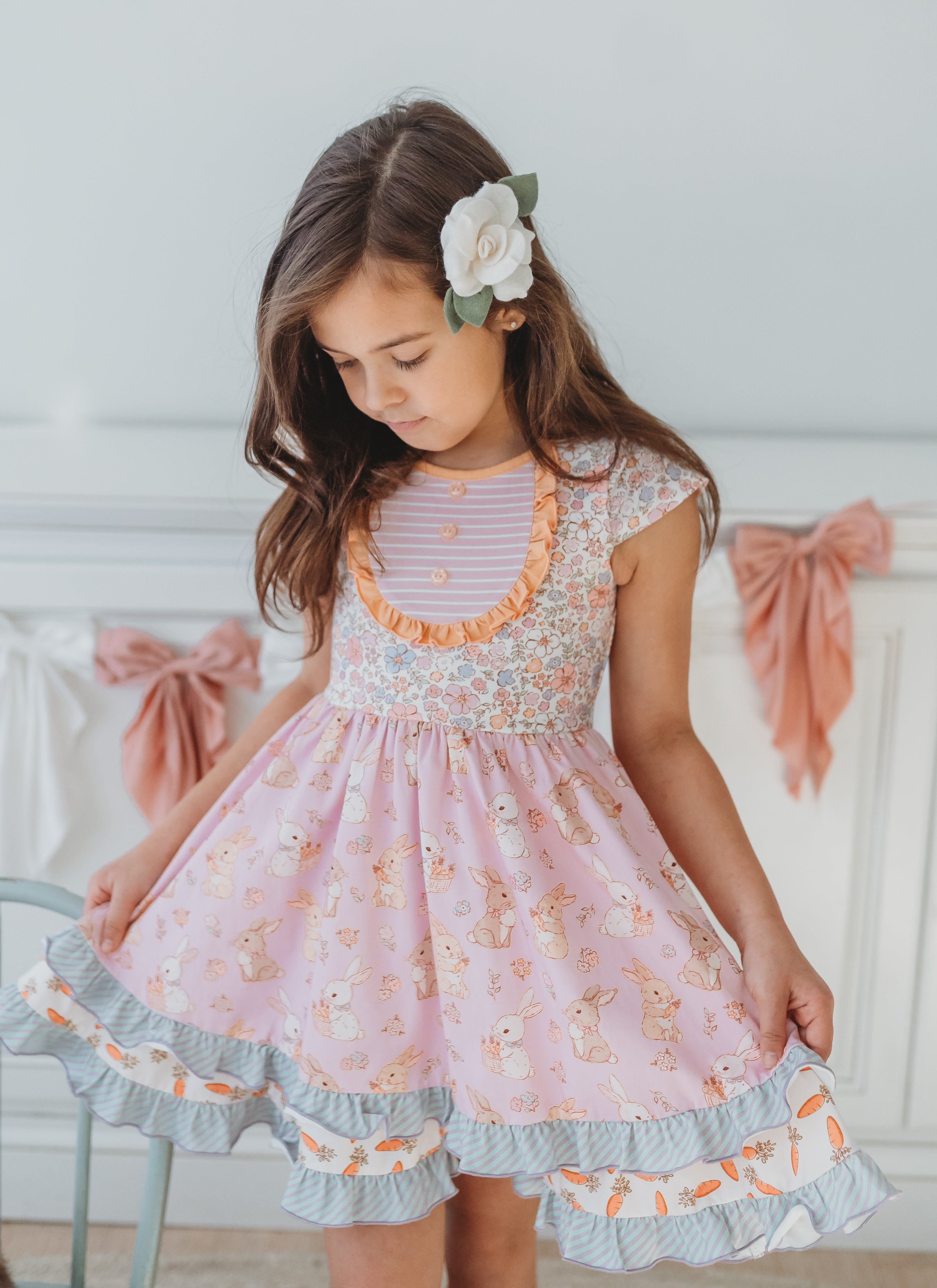 Bunny Patch Bib Dress