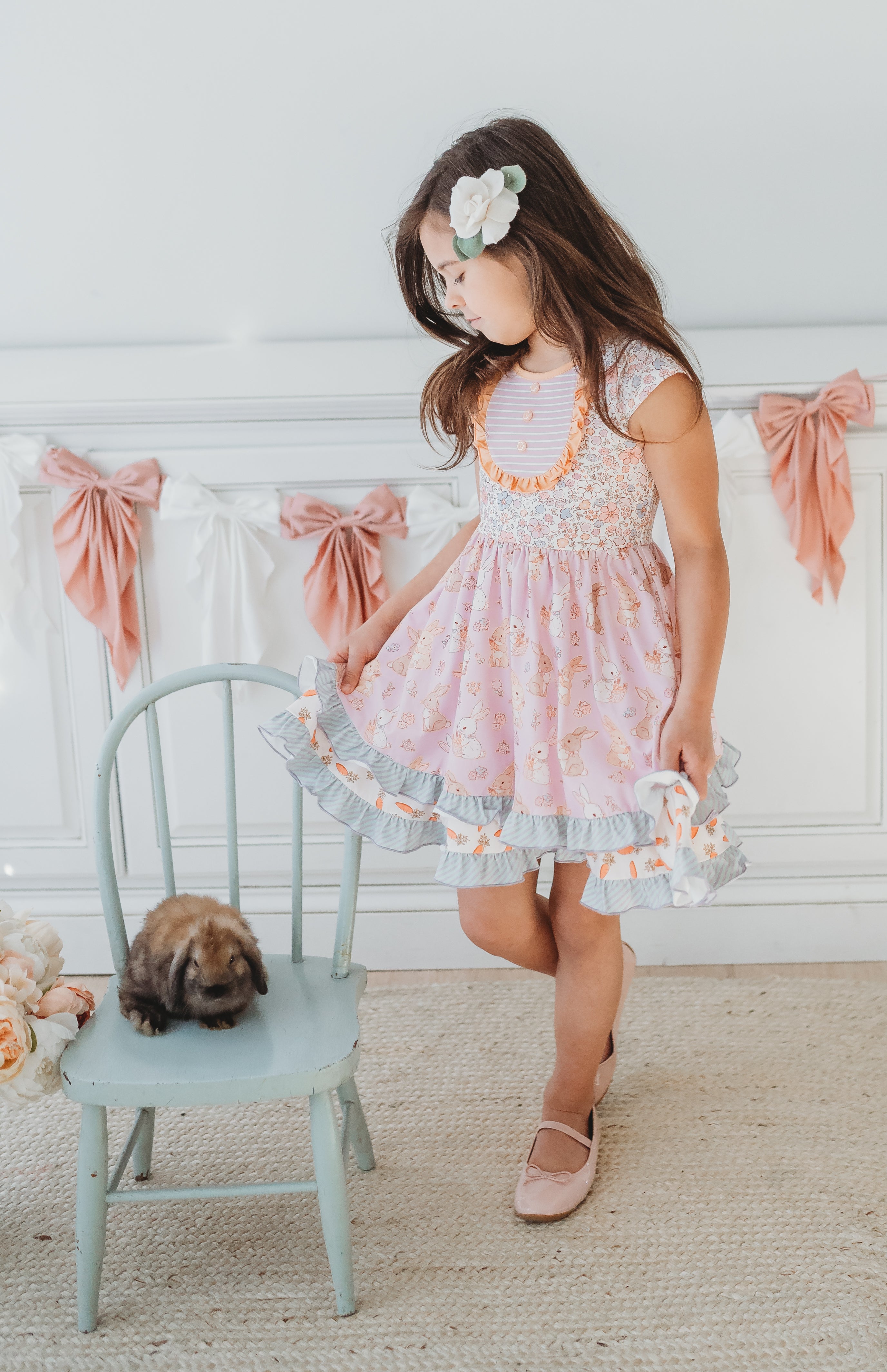 Bunny Patch Bib Dress