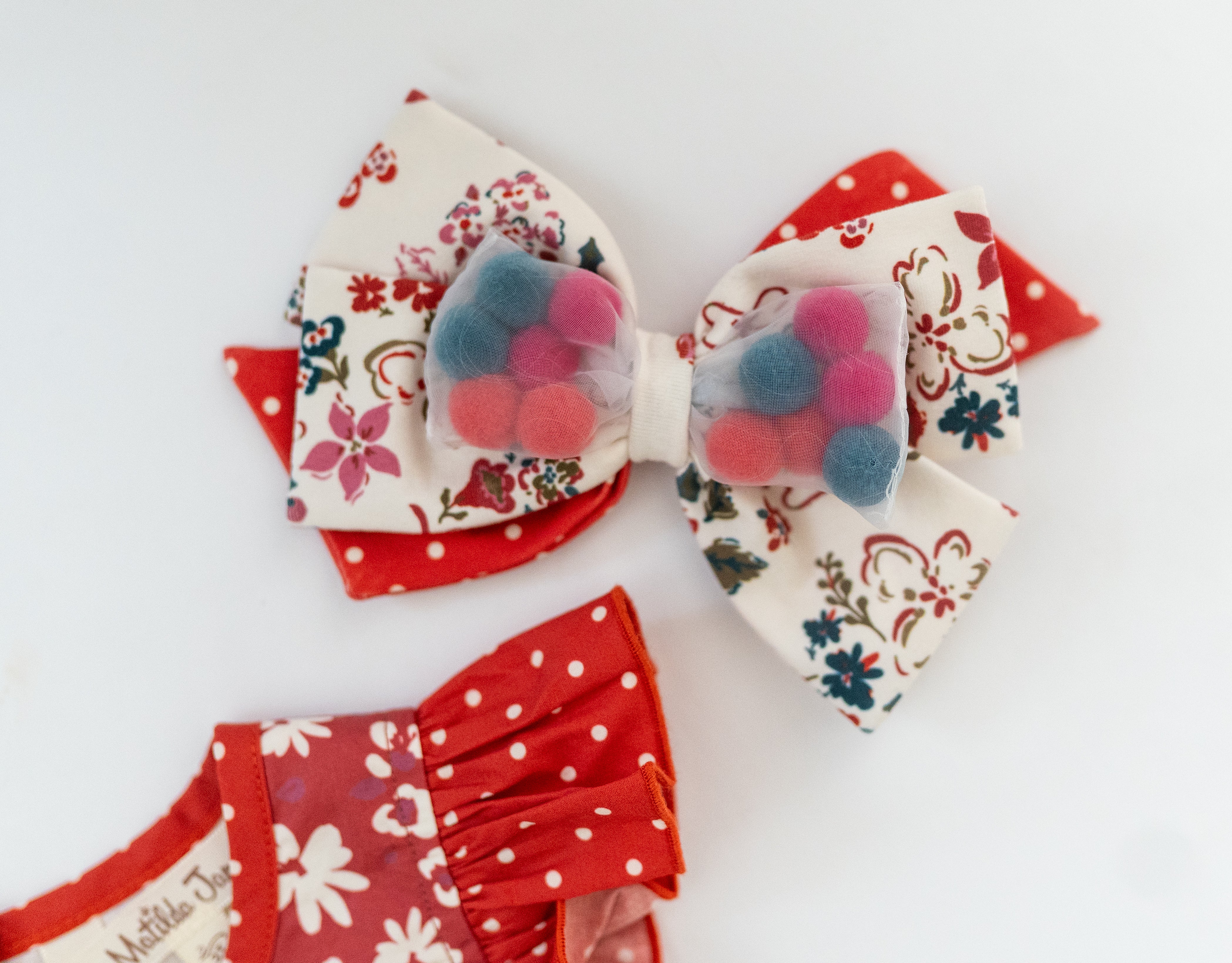 Tinselberry Lane Pom Pom Bow (Pre-Order)