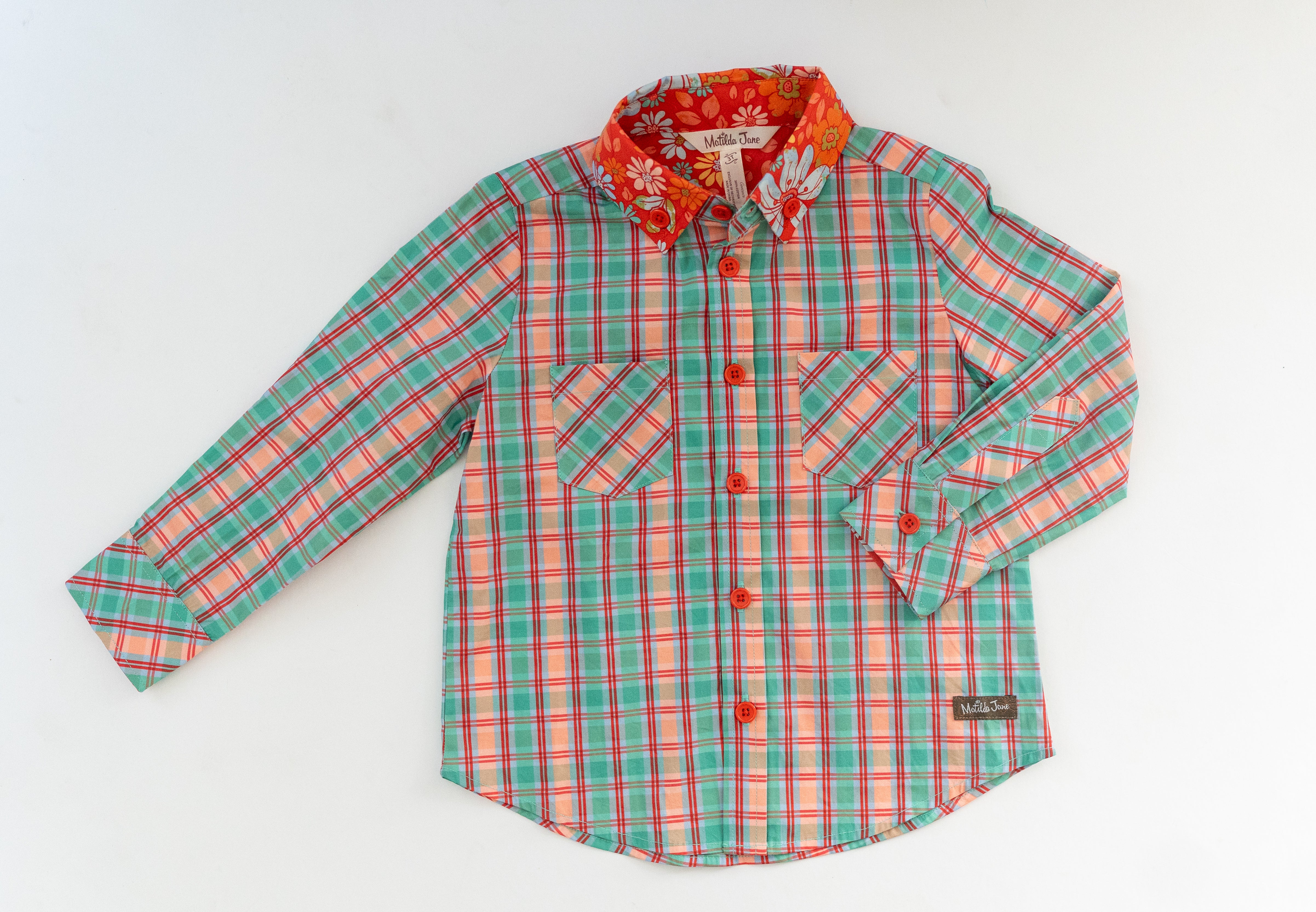 Deck The Plaids Boys Button Up Shirt (Pre-Order)