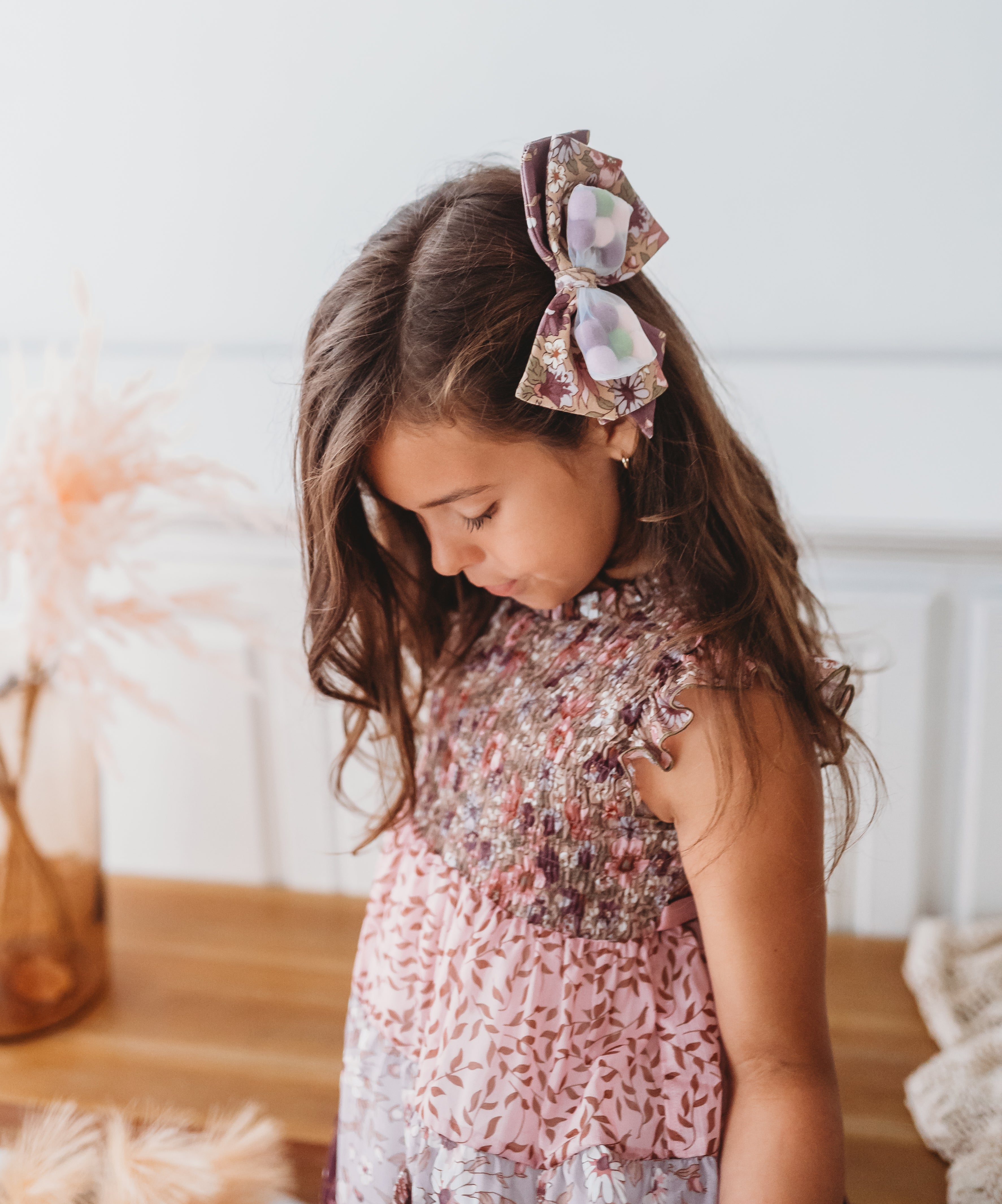 Berry Patch Whirl Pom Pom Bow (Pre-Order)