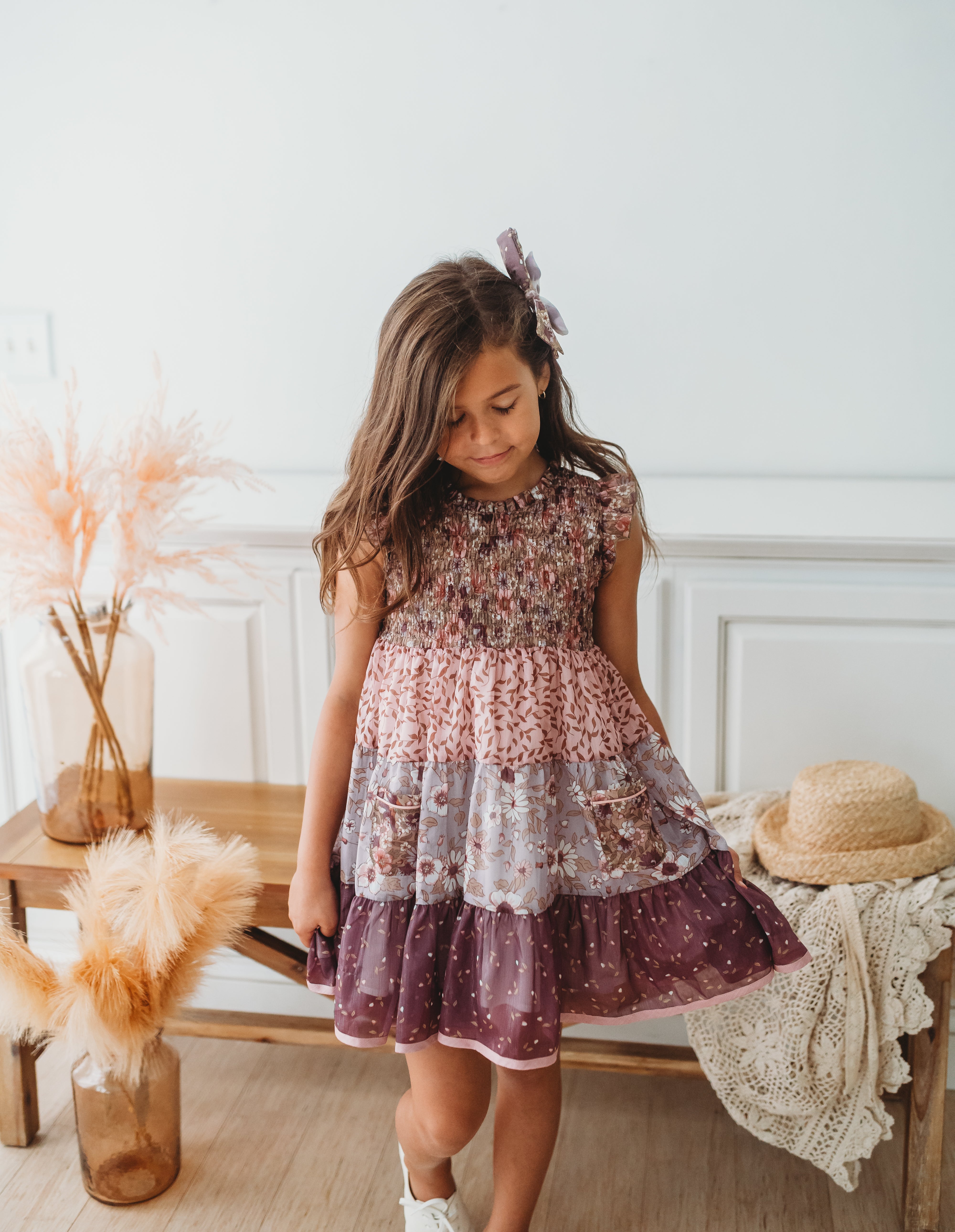 Mulberry Mischief Shimmer Dress (Pre-Order)
