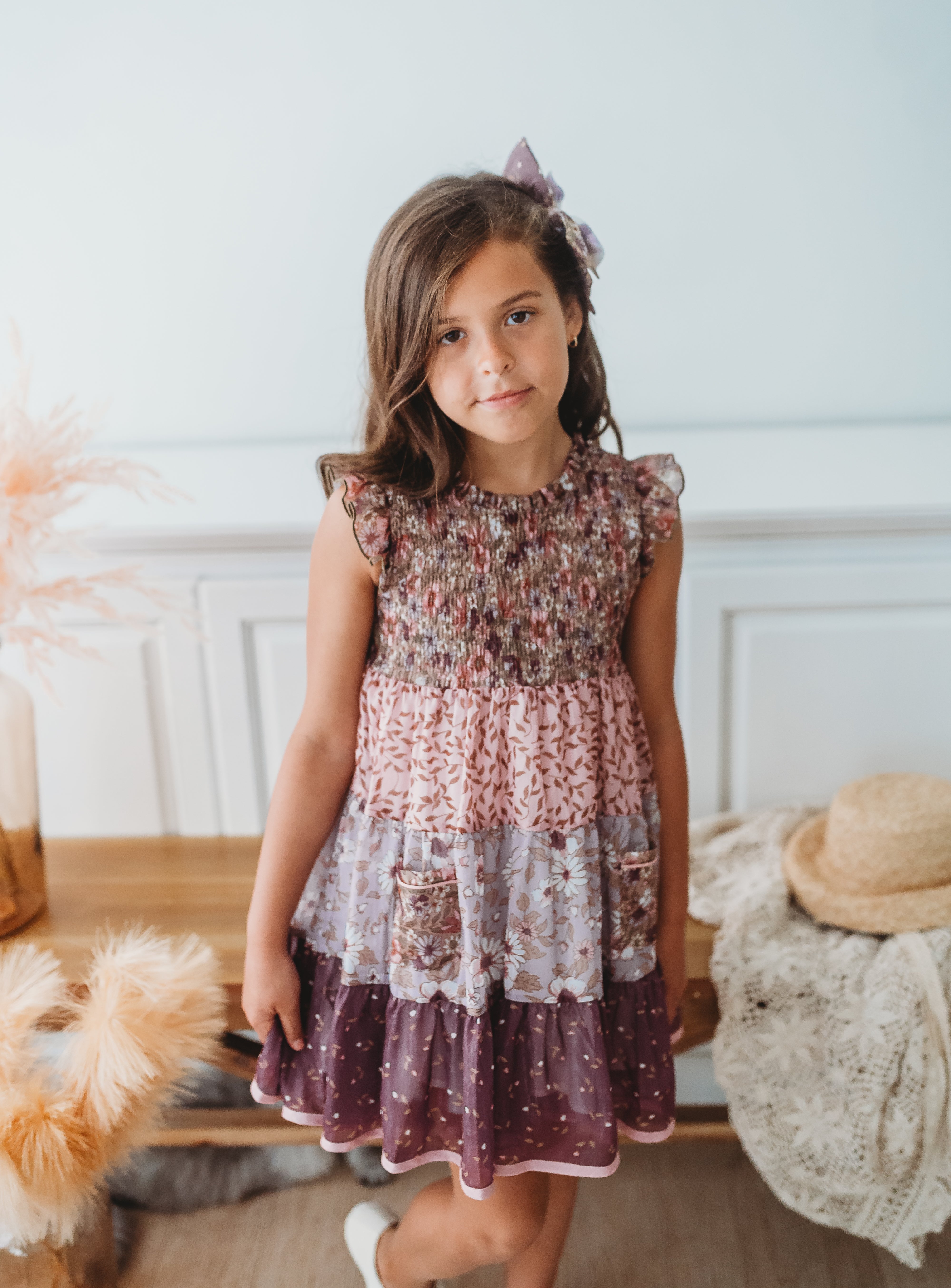 Mulberry Mischief Shimmer Dress (Pre-Order)