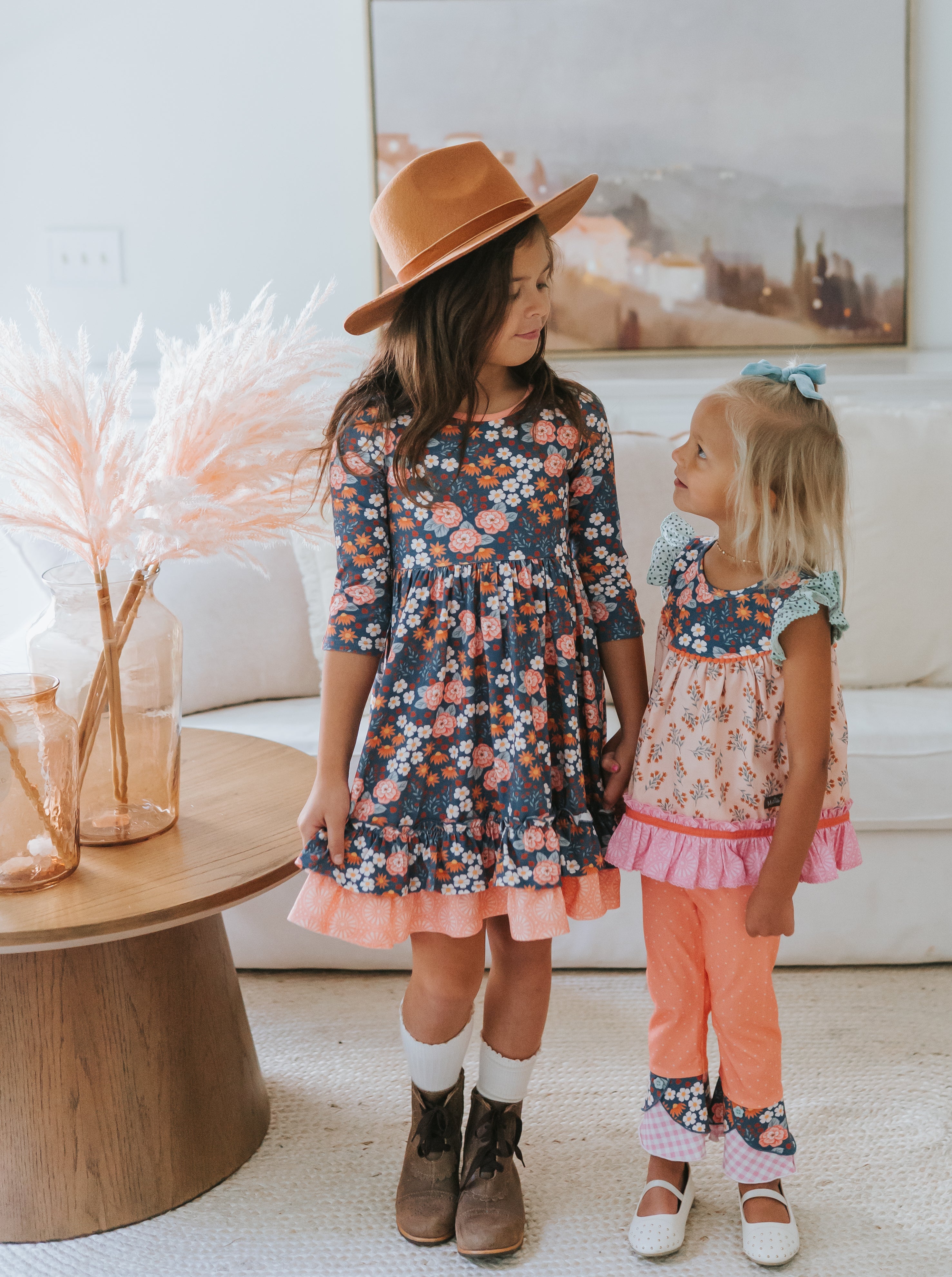 Peach Garden Giggles Scrappy Leggings (Pre-Order)