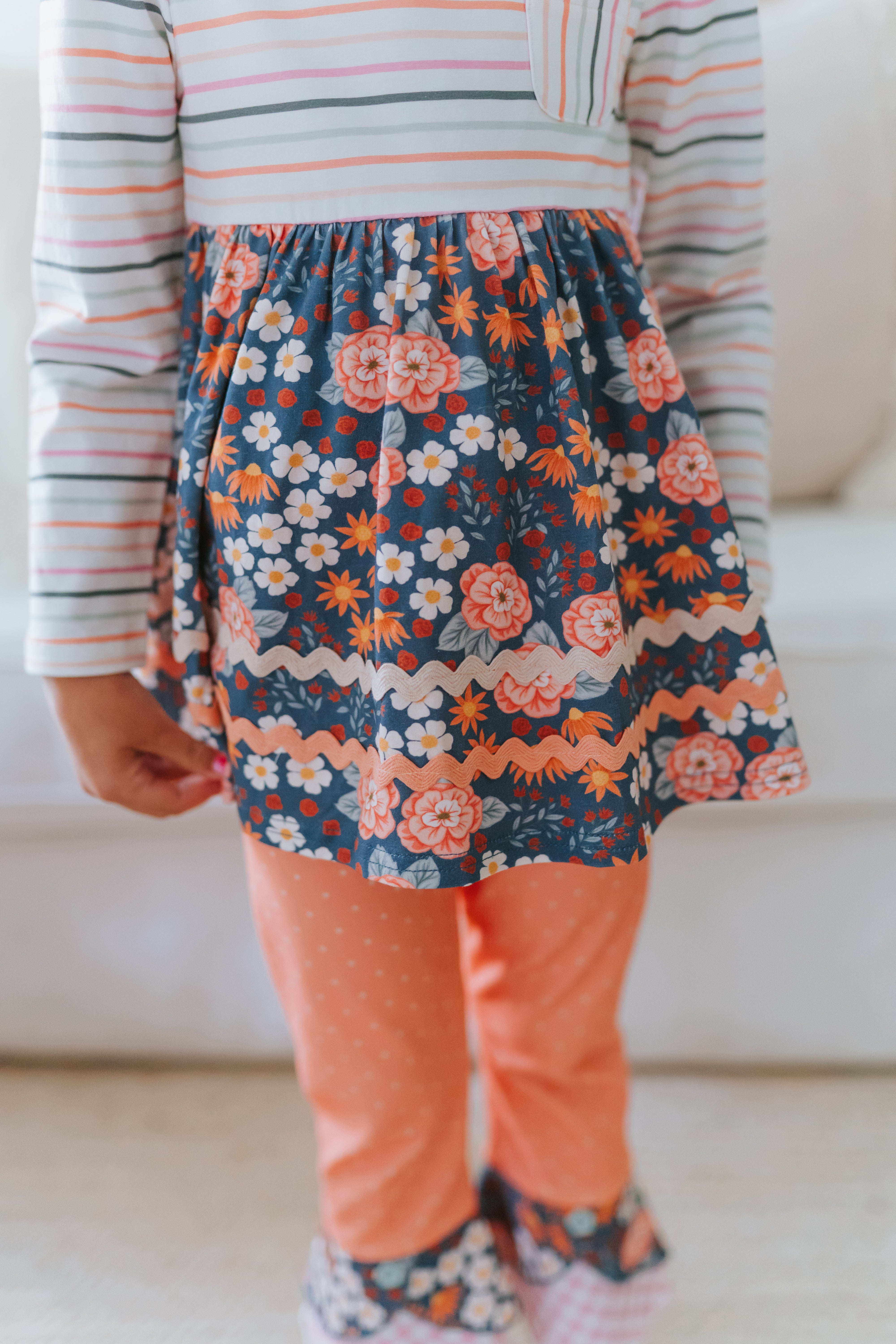 Peach Garden Giggles Scrappy Leggings (Pre-Order)