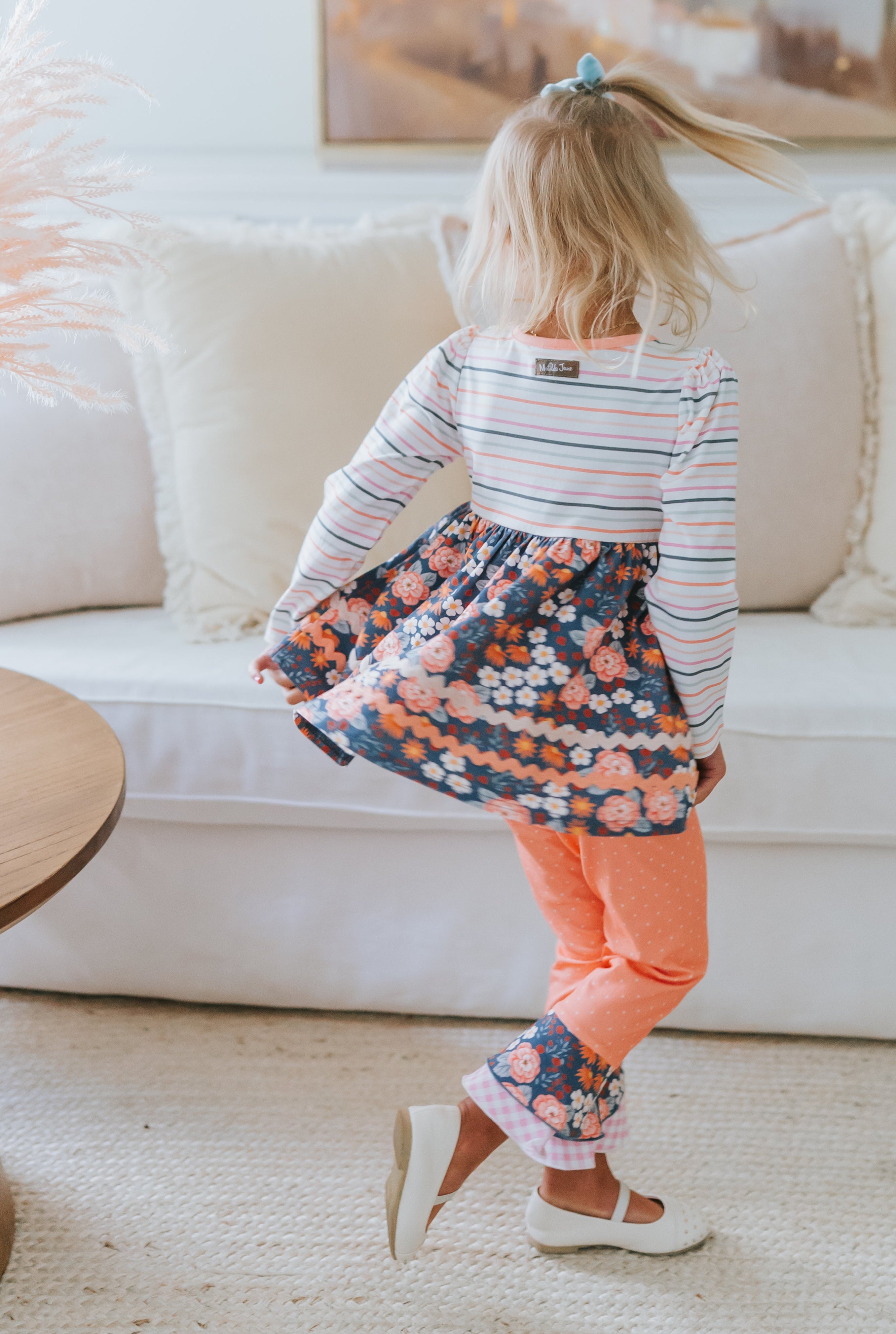 Peach Garden Giggles Scrappy Leggings (Pre-Order)