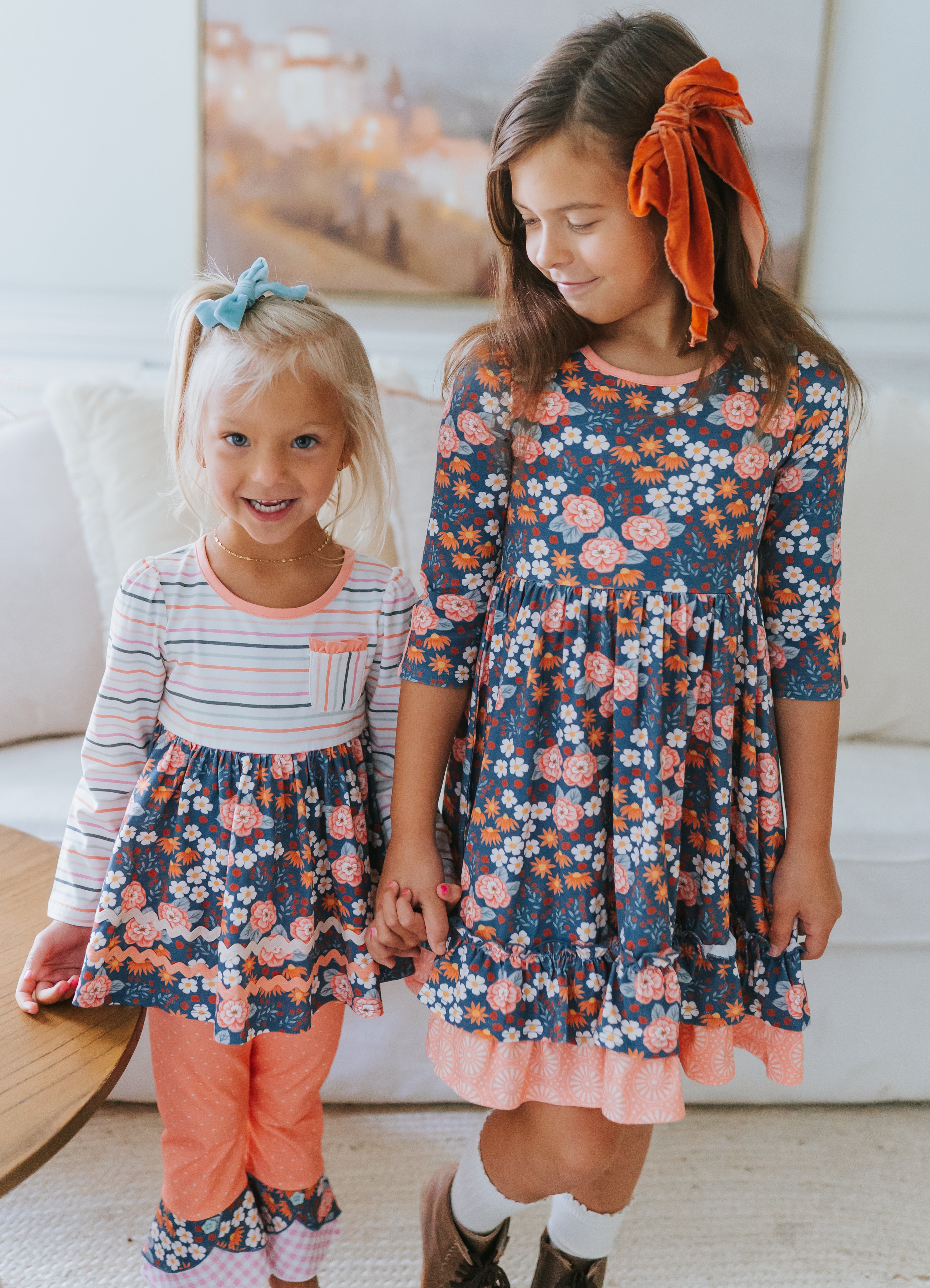 Peach Garden Giggles Scrappy Leggings (Pre-Order)