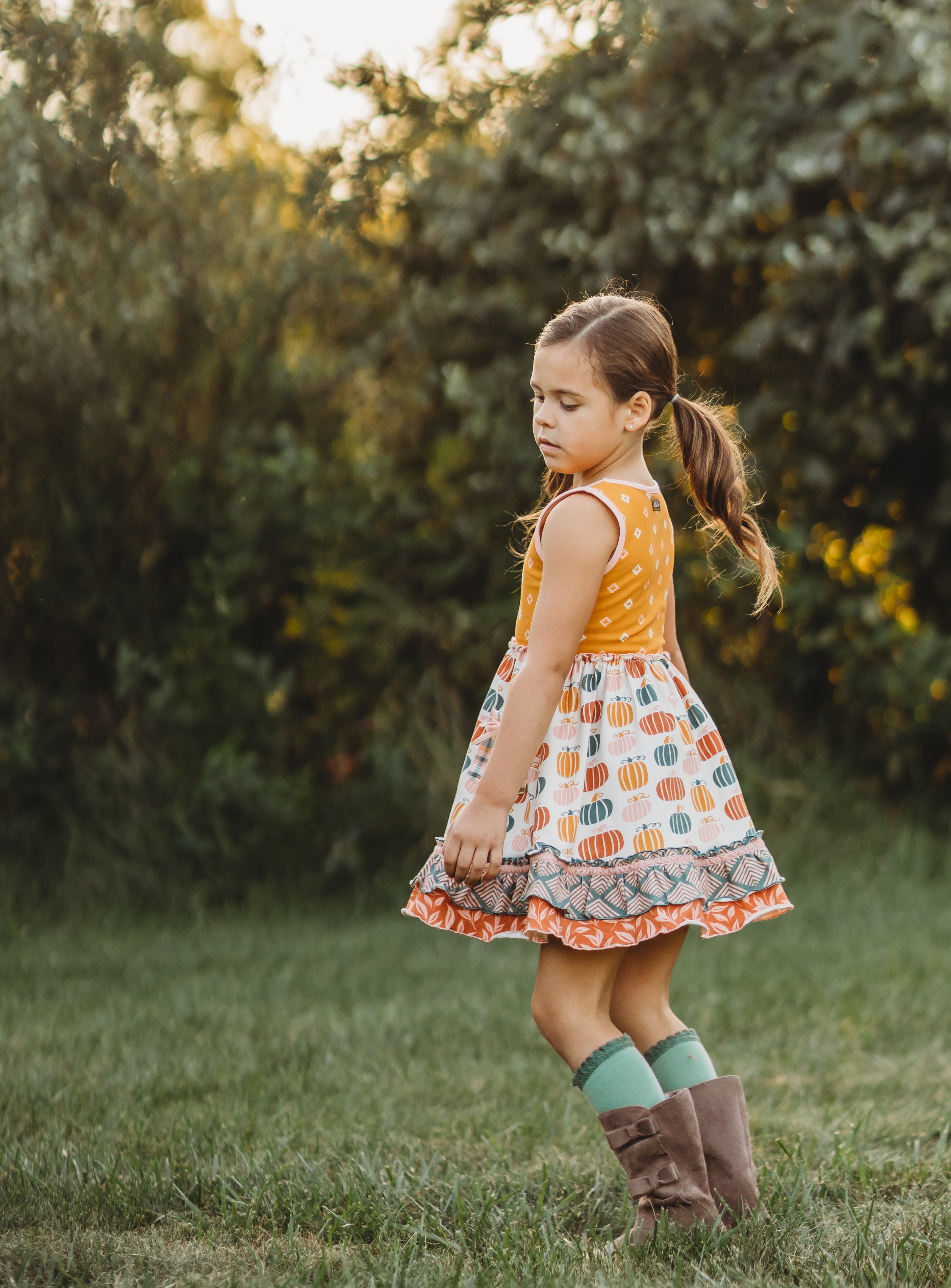 Little Pumpkin Jubilee Ruffle Dress