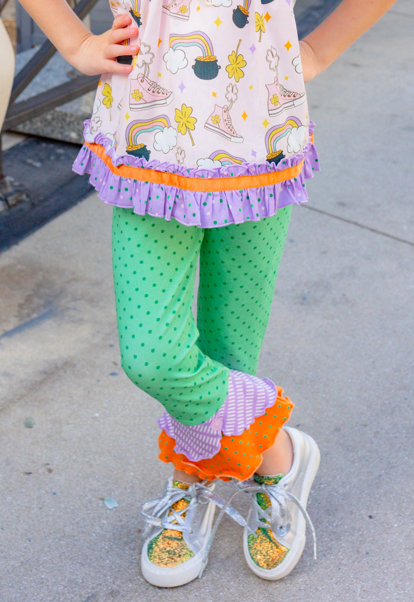 Ruffle Skies Scrappy Leggings