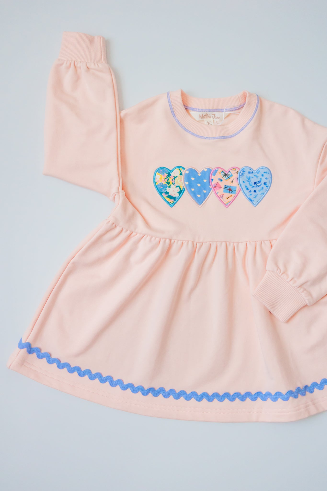 Hearts In A Row Applique Sweater