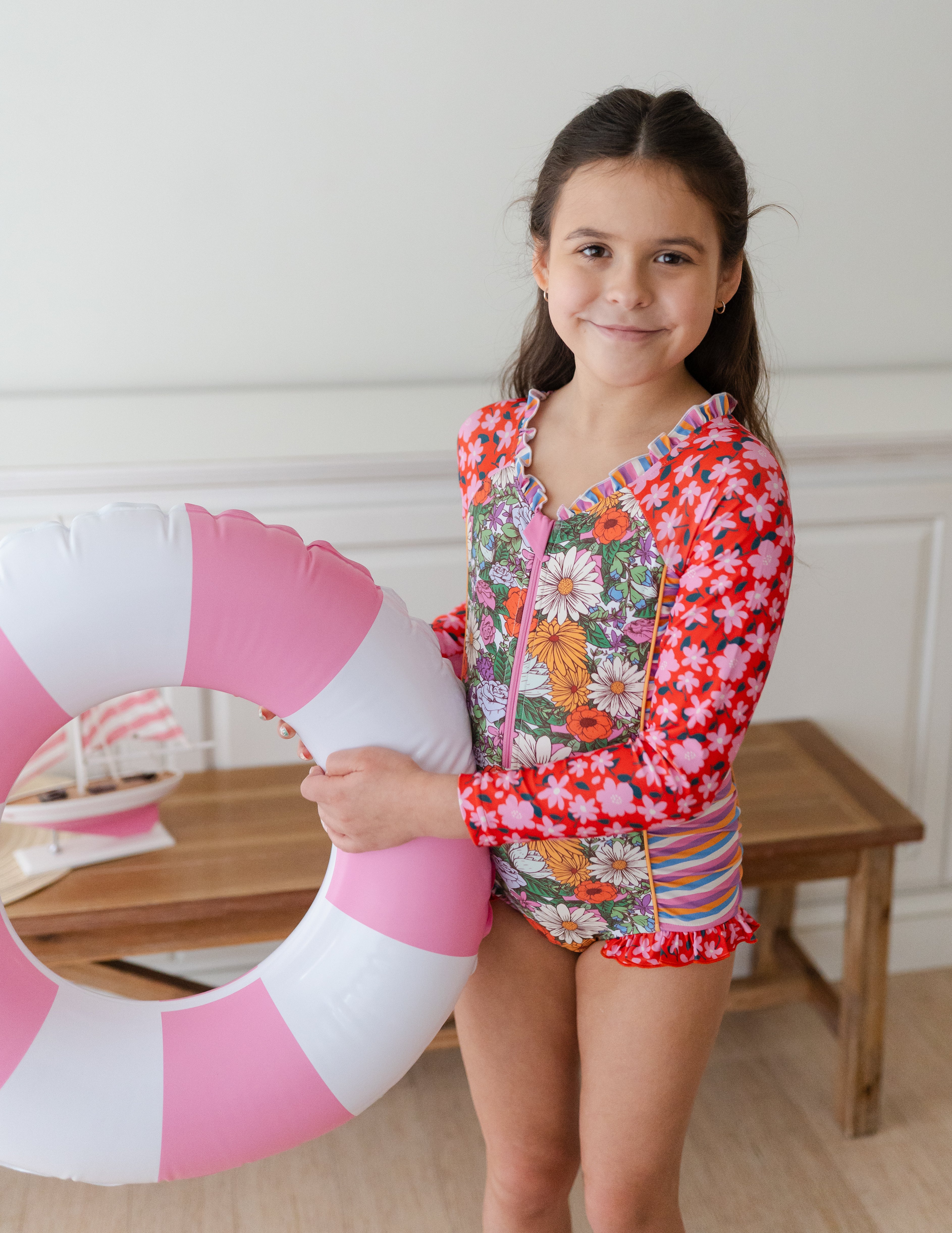 Rash Guard Swimsuit - Long Sleeve | Flower Power (Pre-Order)