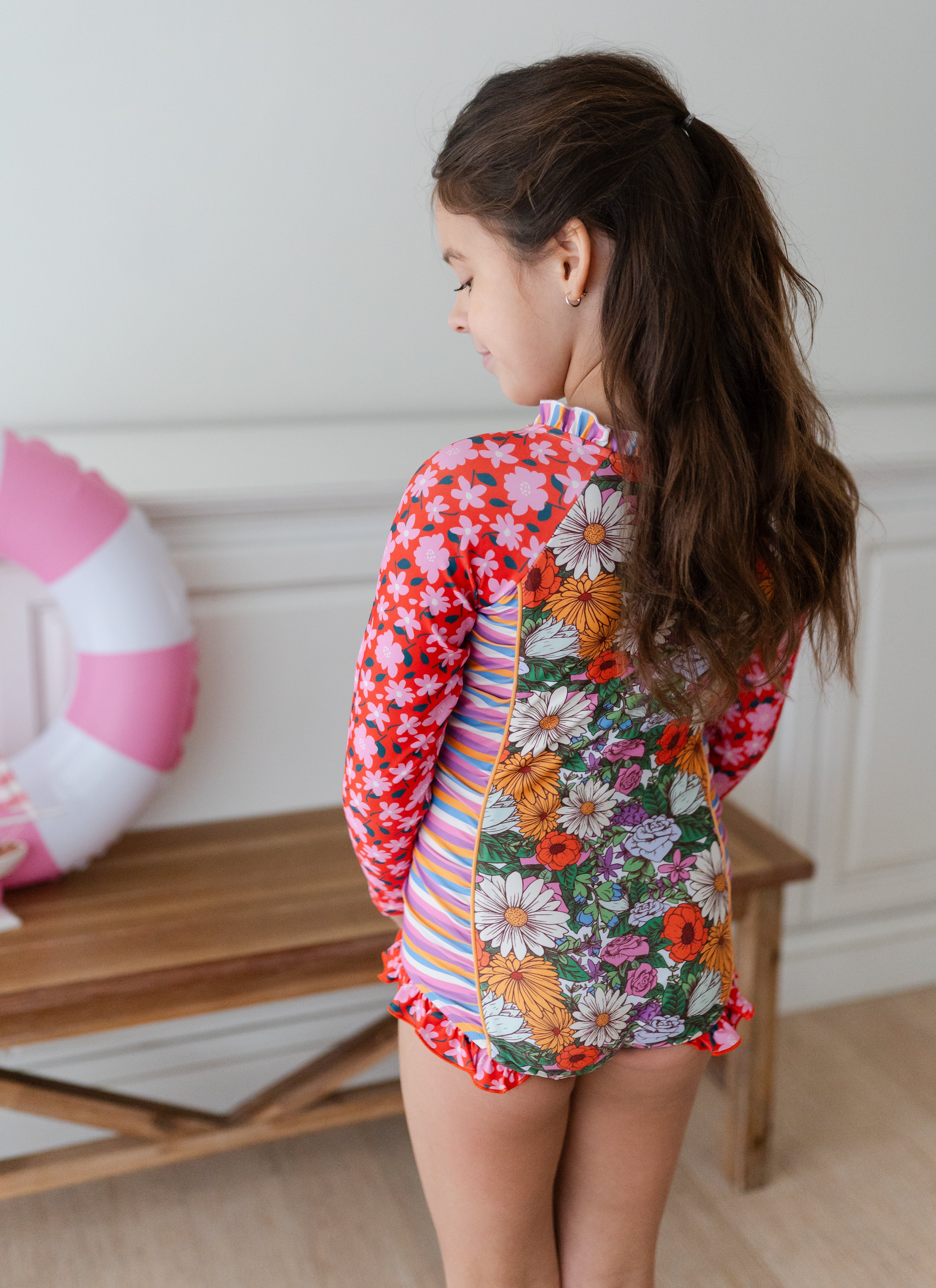 Rash Guard Swimsuit - Long Sleeve | Flower Power (Pre-Order)