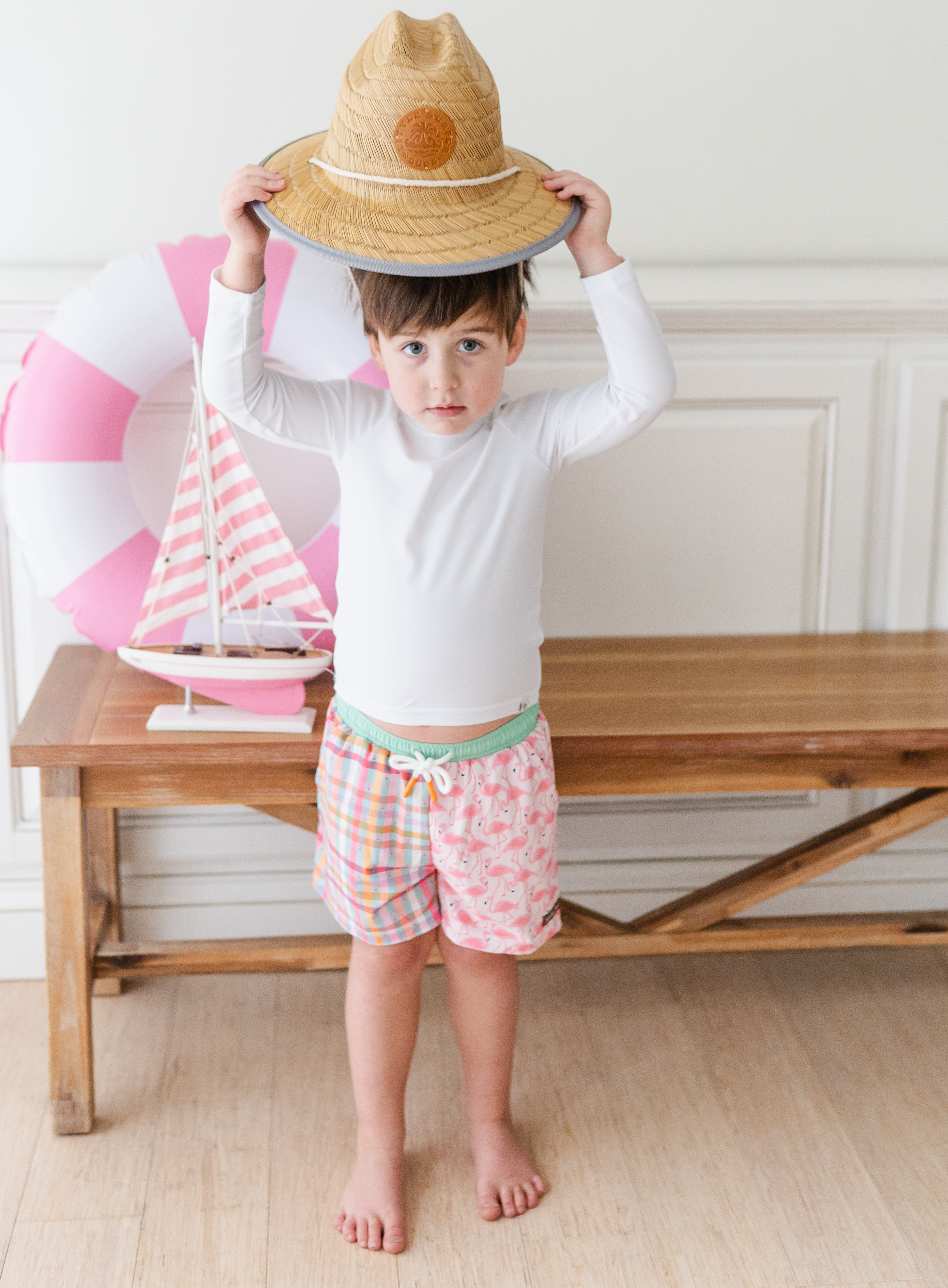 Boys Swim Trunks | Flamingo Fiesta (Pre-Order)