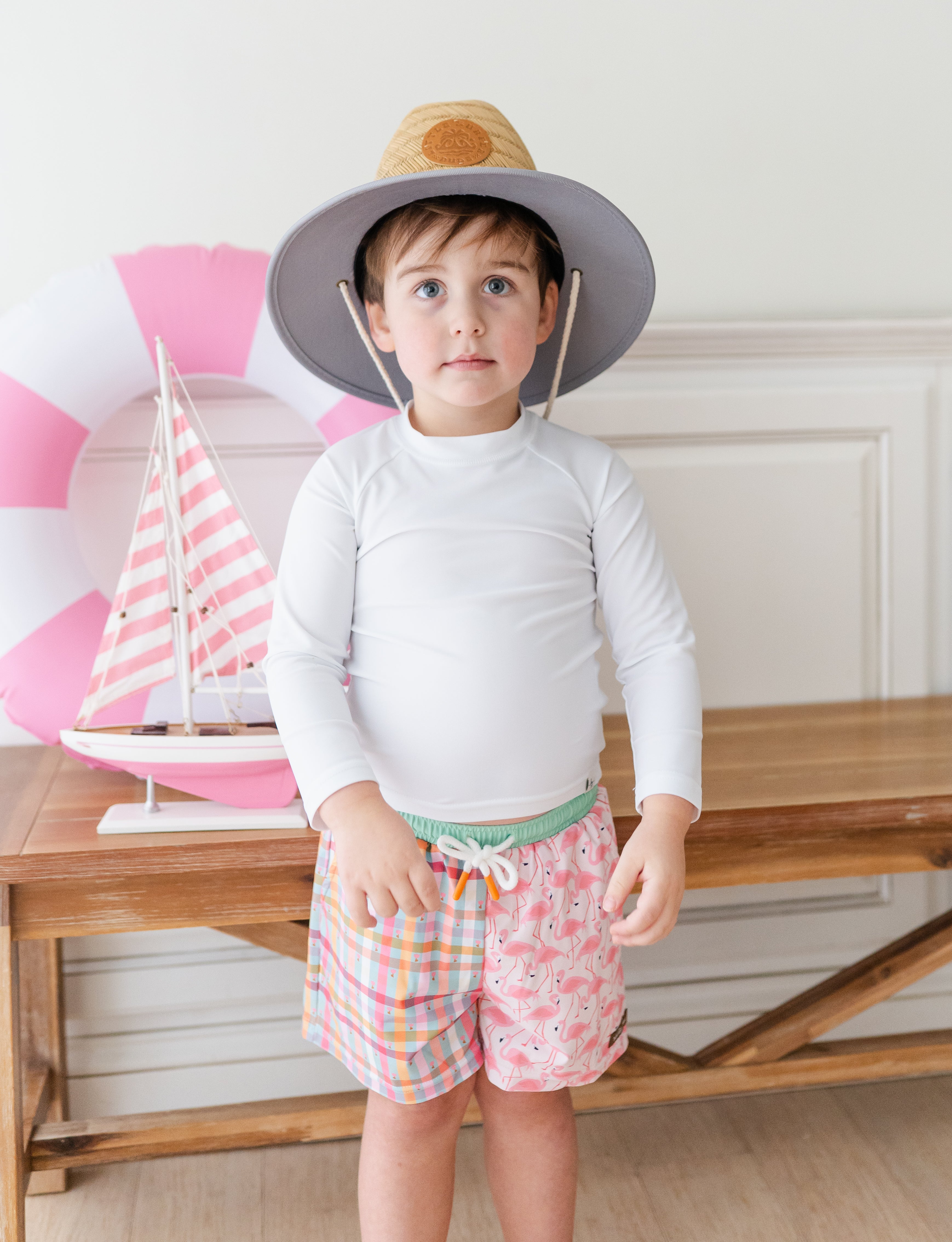 Boys Swim Trunks | Flamingo Fiesta (Pre-Order)