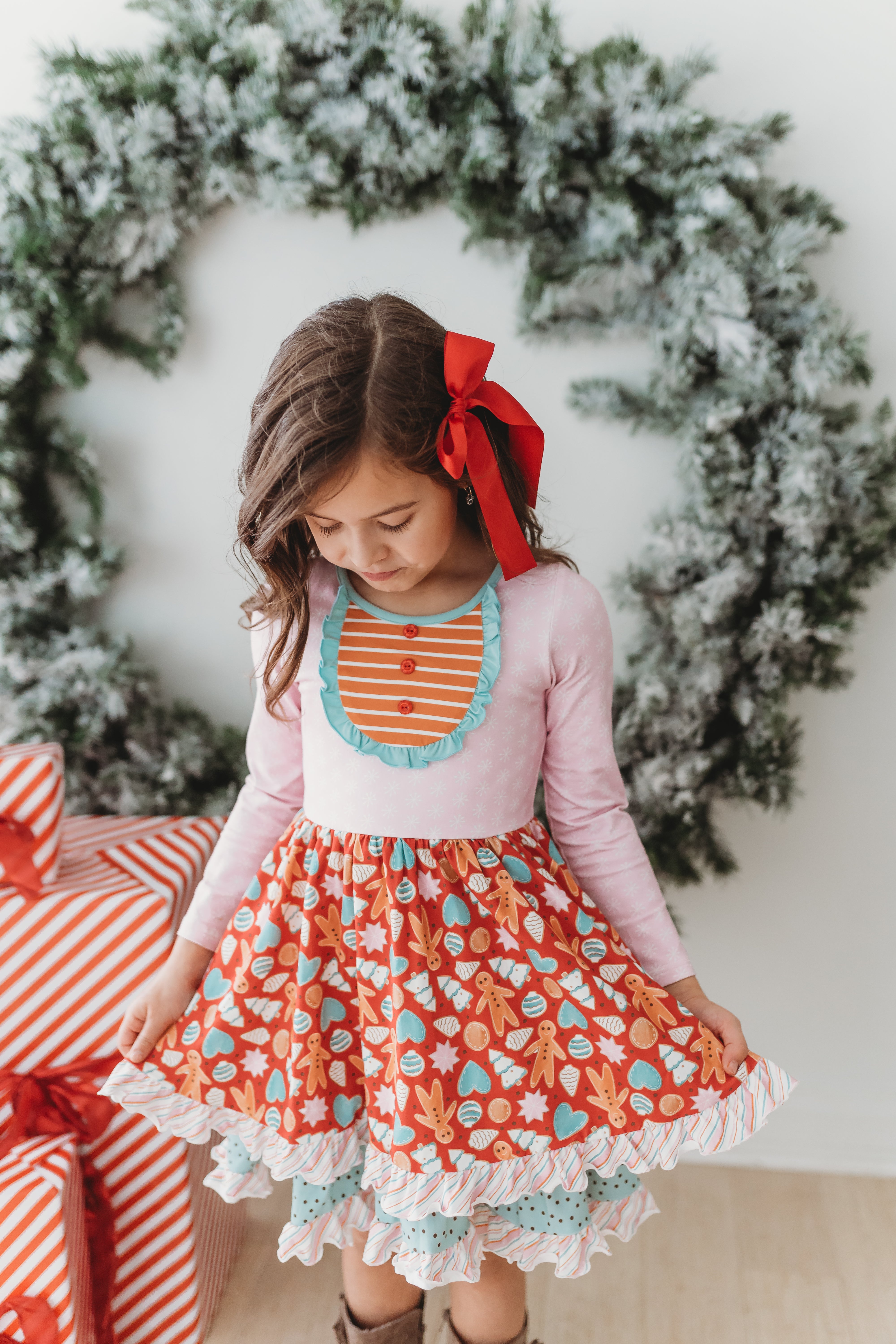 Merry Gingerbread Moments Bib Dress