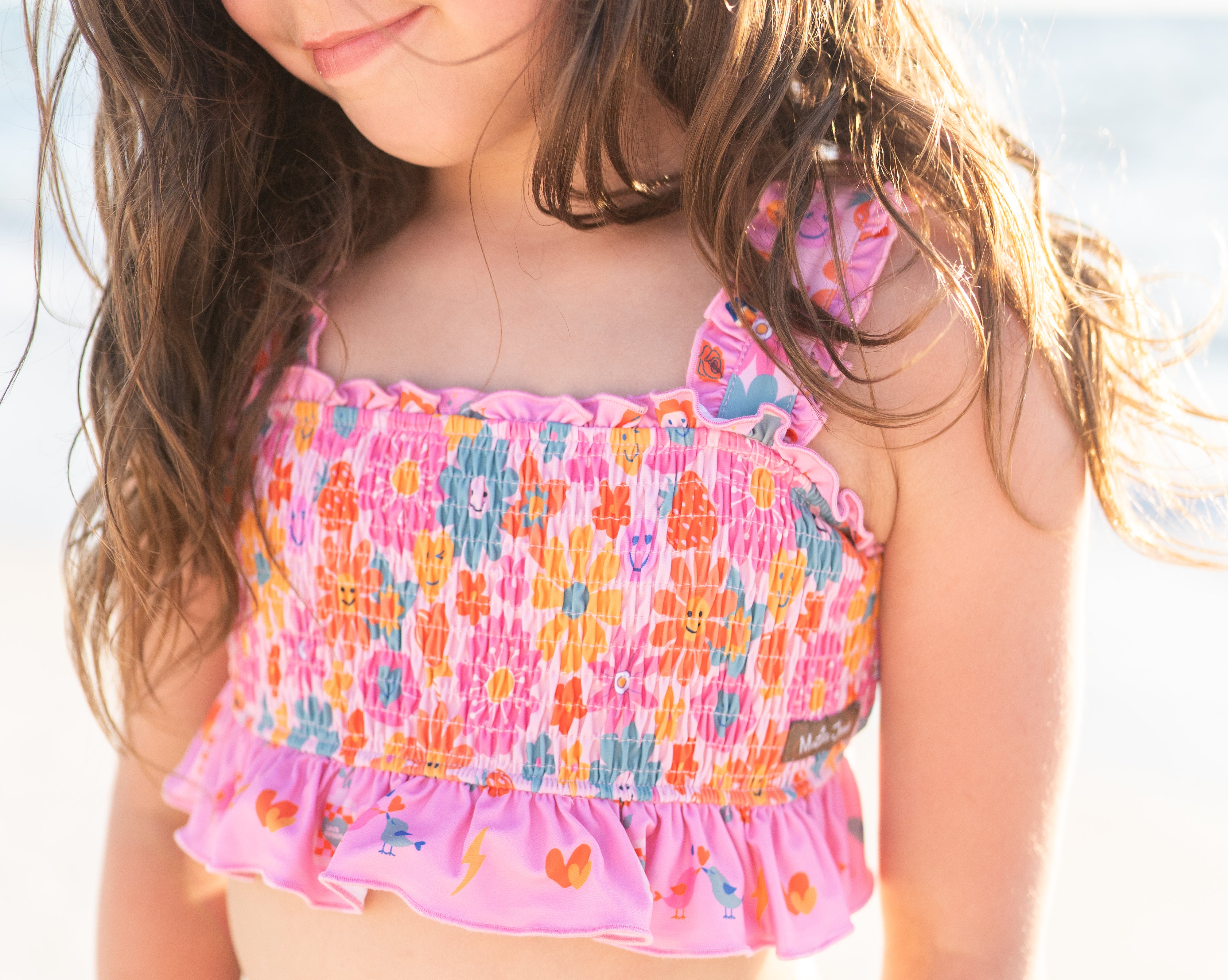 Smocked Swimsuit | Retro Tides