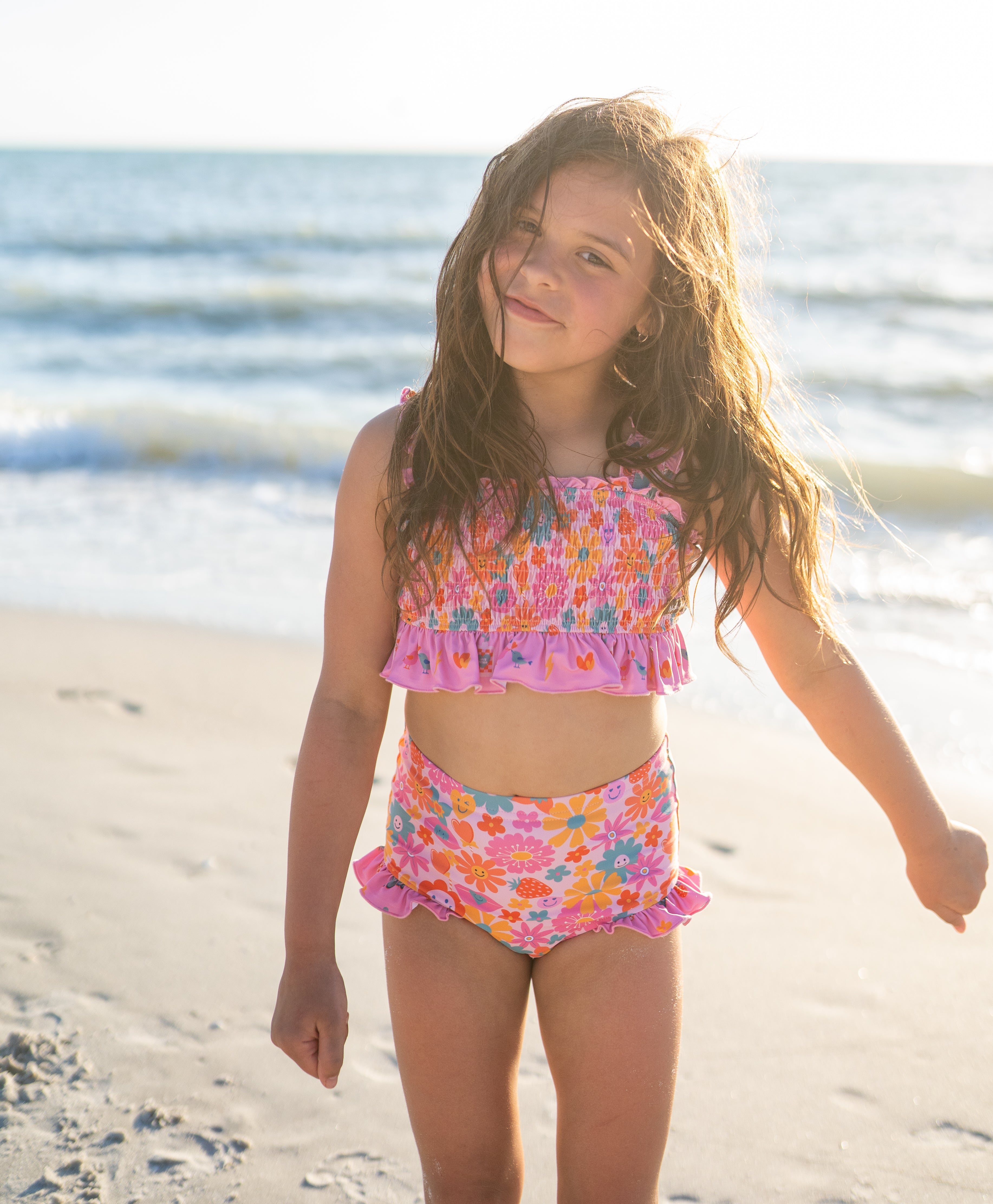Smocked Swimsuit | Retro Tides