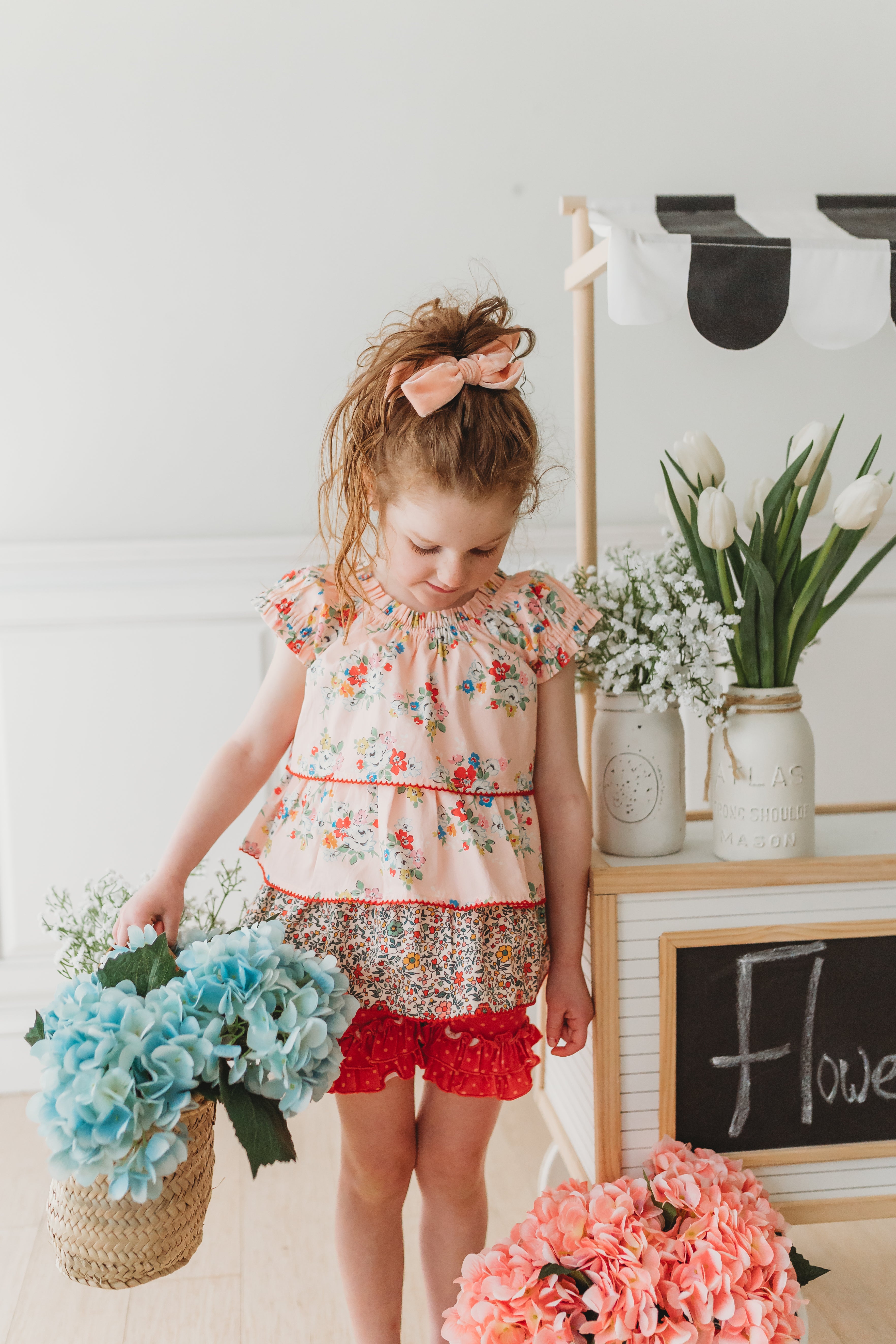 Blush Bloom Tiered Top