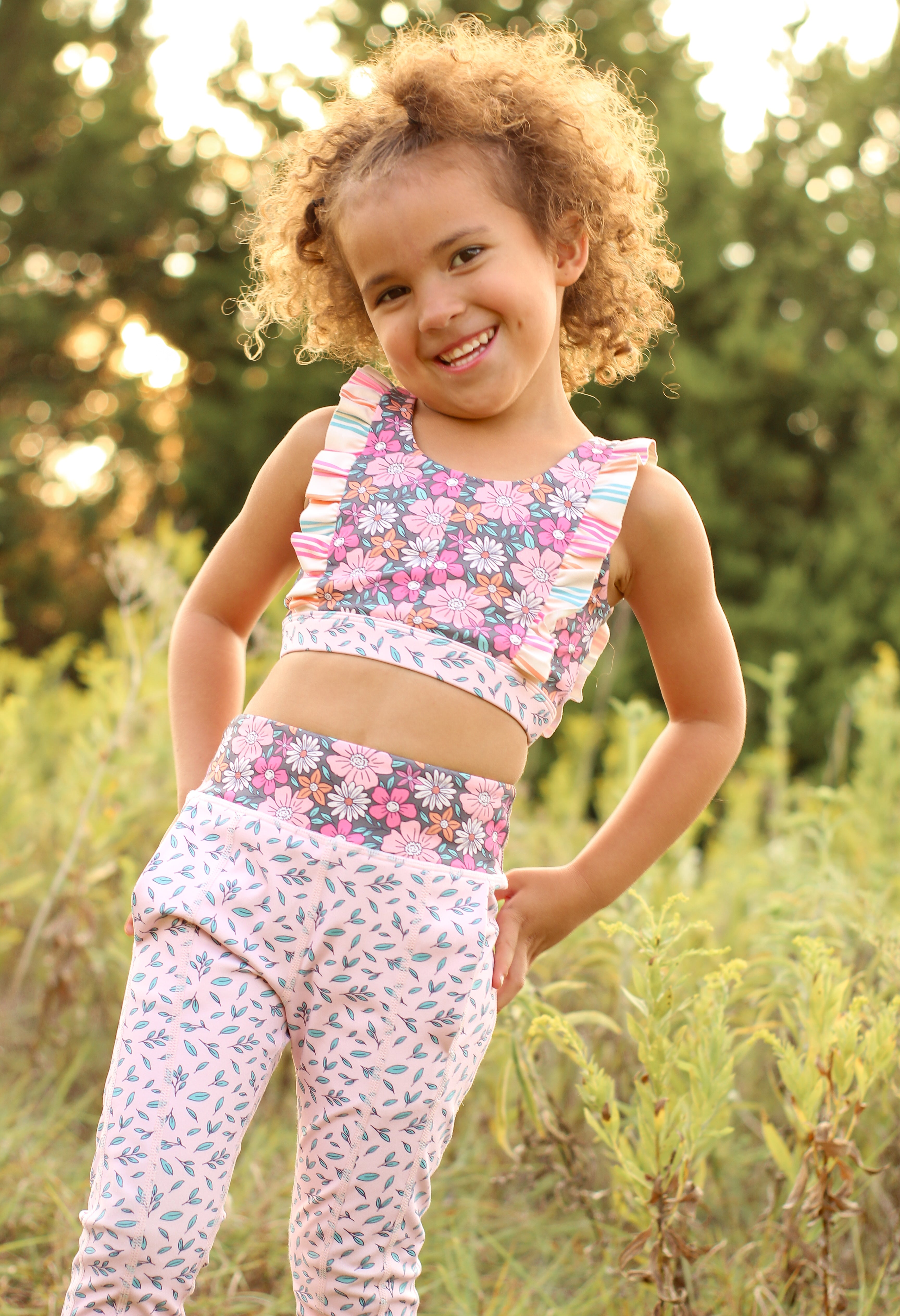 Twilight Blossom Active Leggings