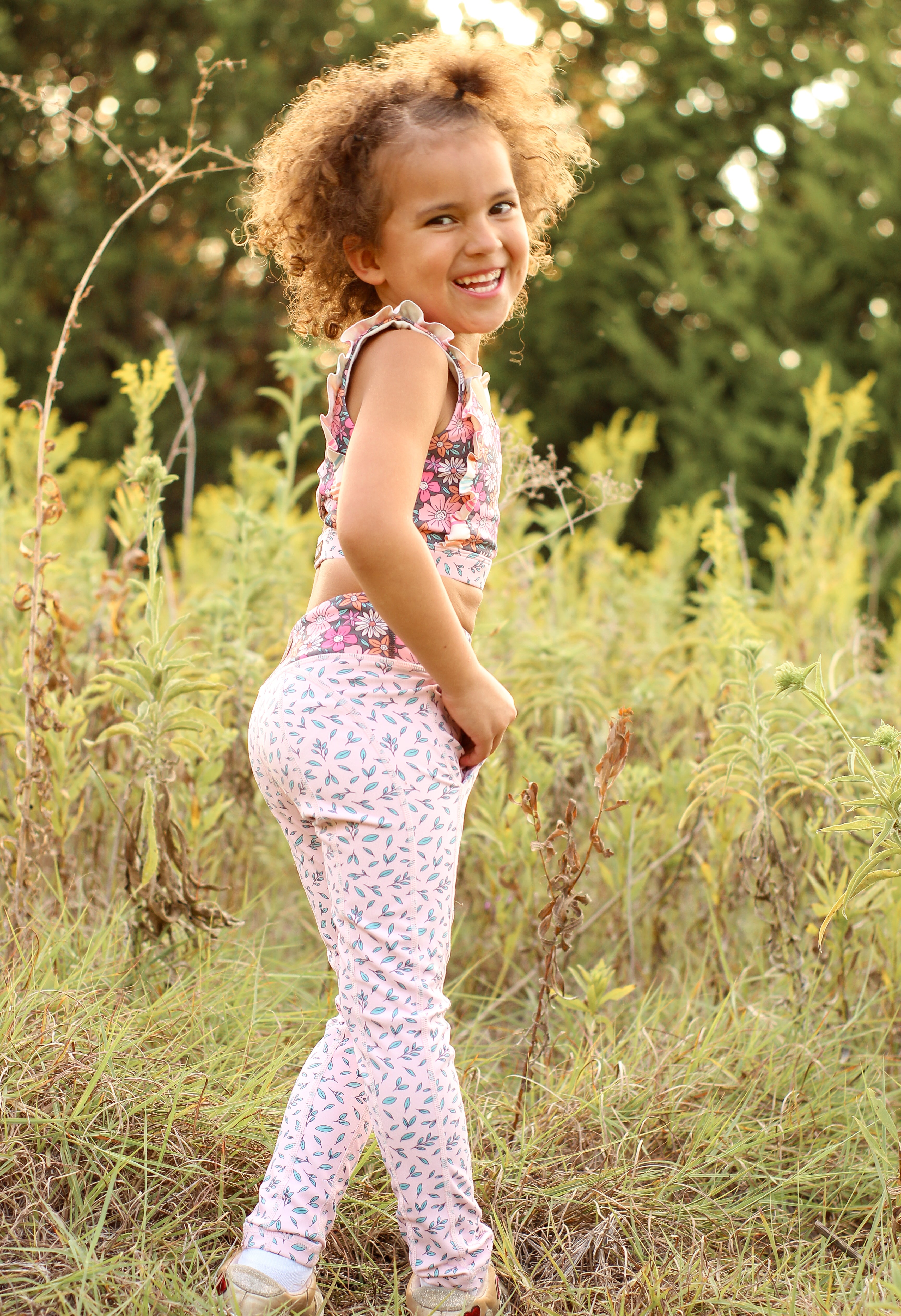 Twilight Blossom Active Leggings