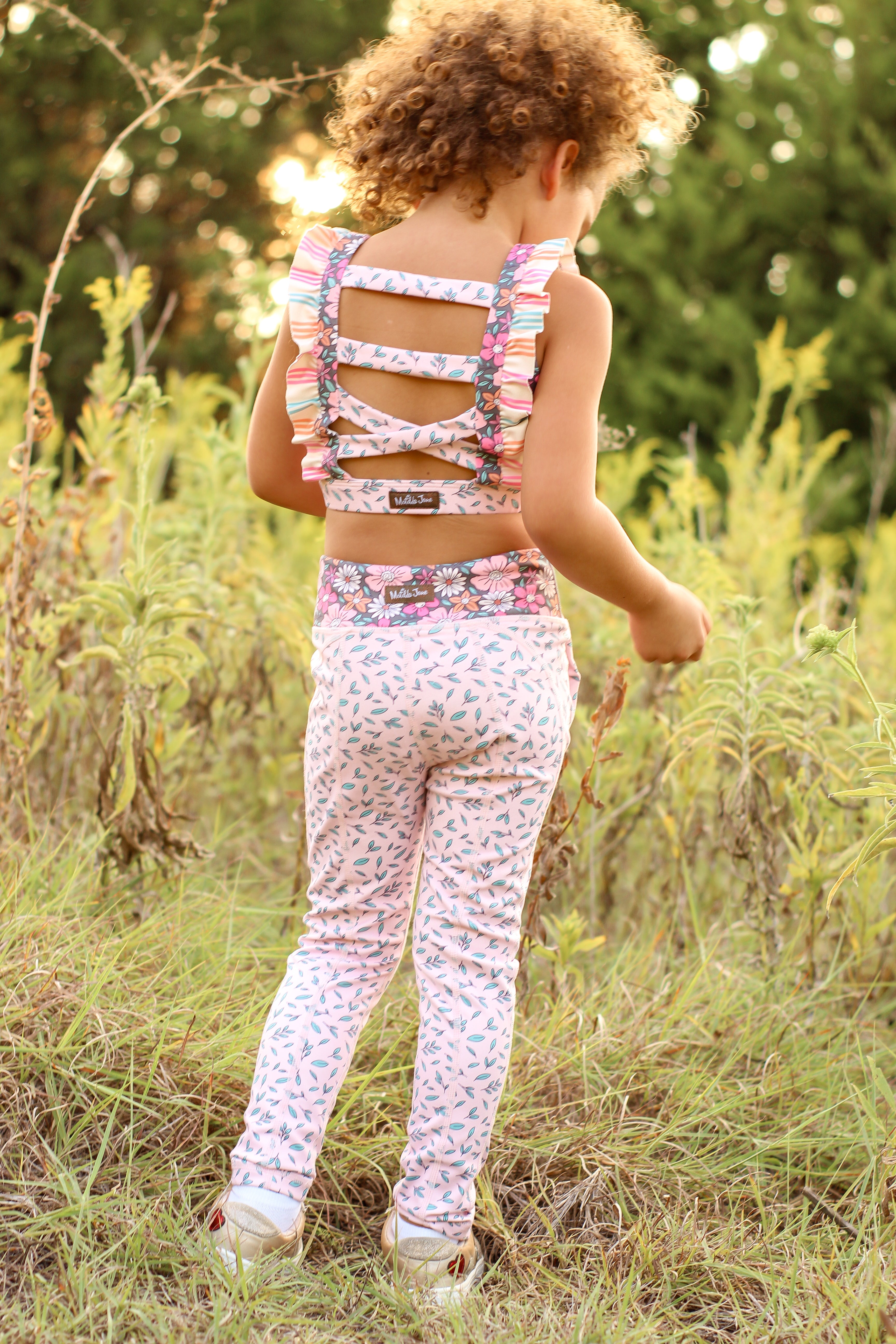 Twilight Blossom Active Crop Top