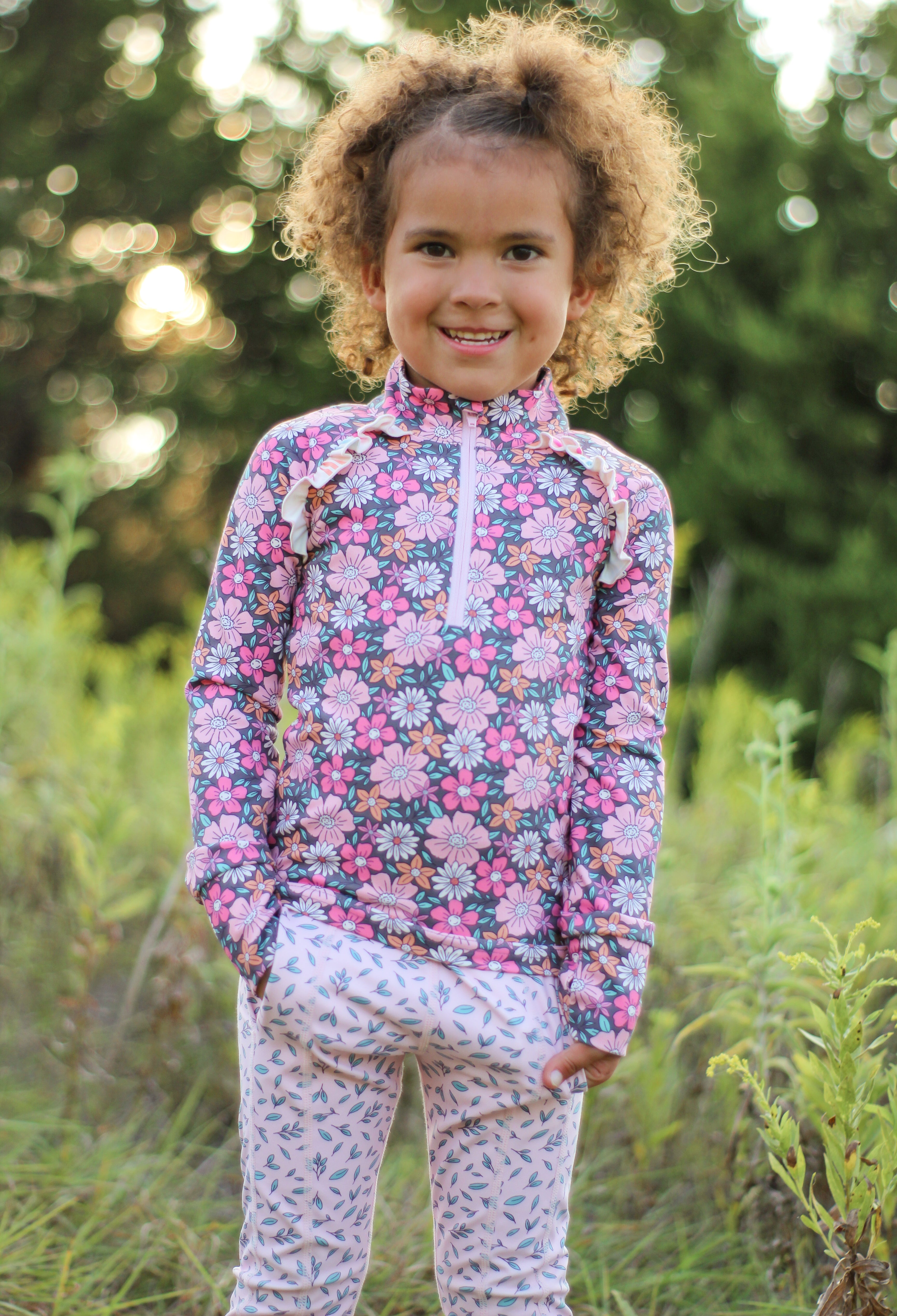 Twilight Blossom Active Leggings