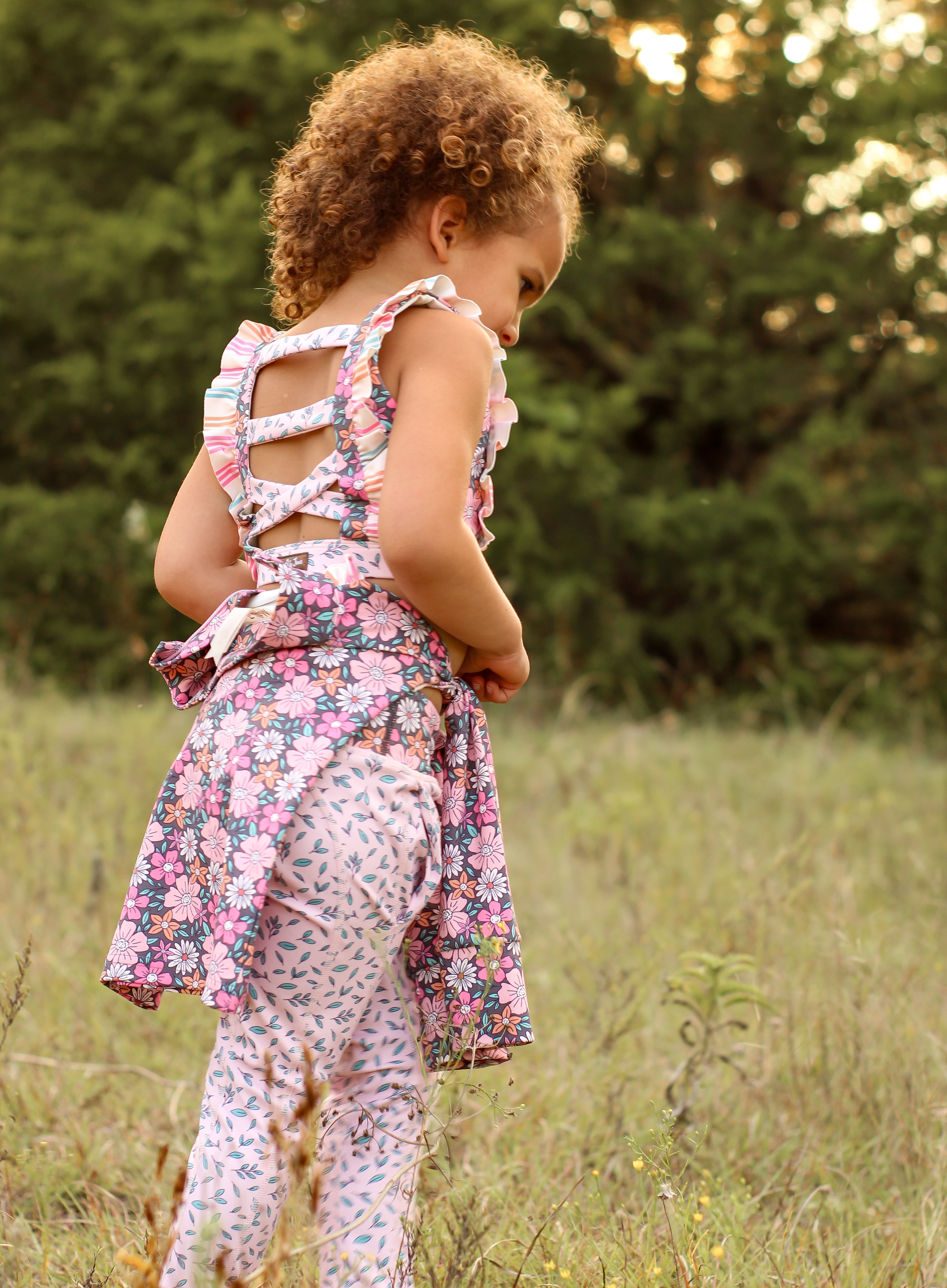 Twilight Blossom Active Crop Top