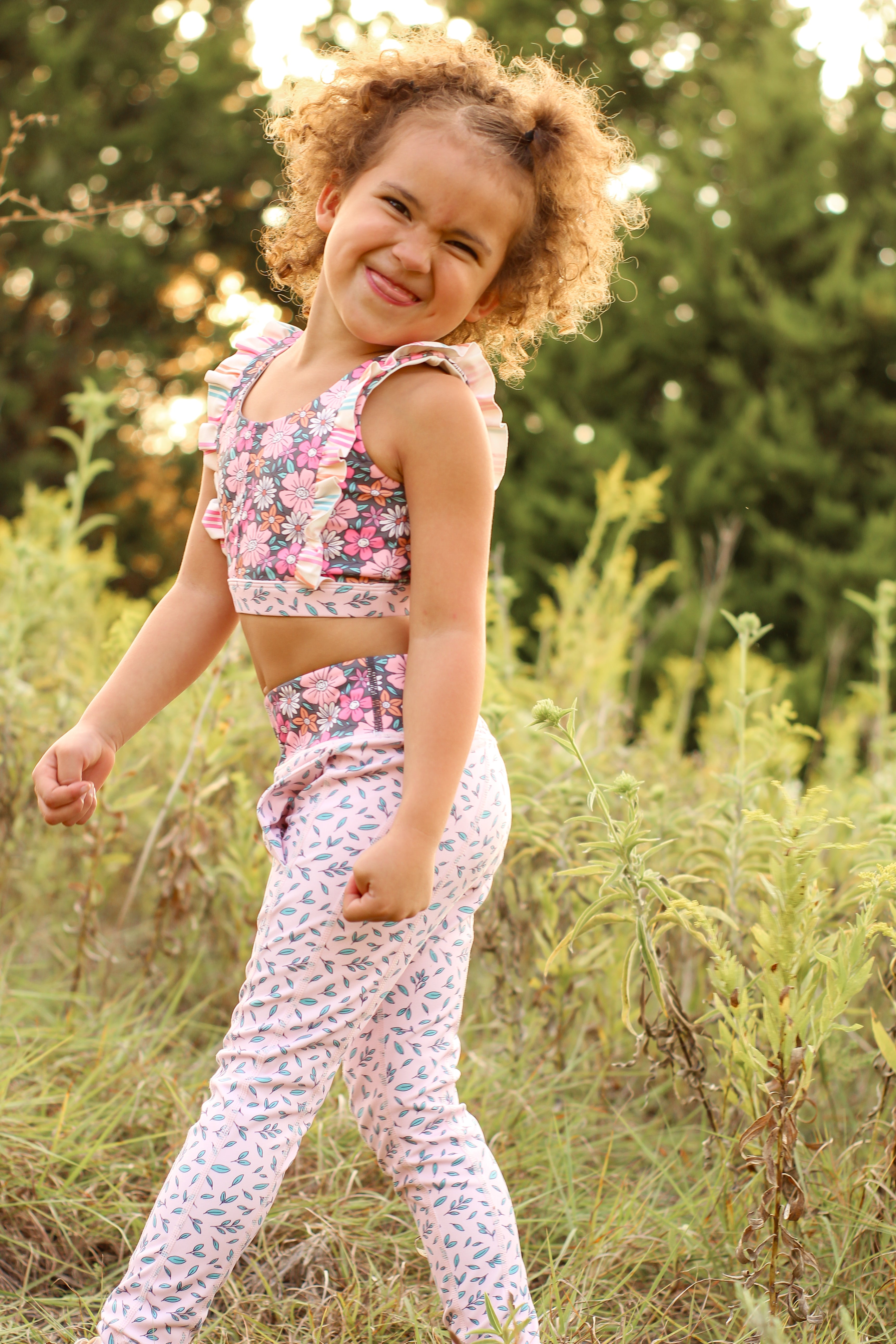Twilight Blossom Active Leggings