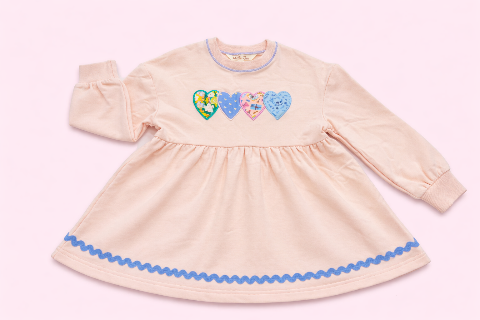 Hearts In A Row Applique Sweater